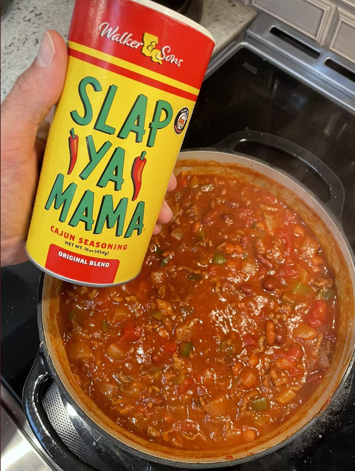 Slap Ya Mama Cajun Seasoning from Louisiana, Hot Blend, No MSG and Kosher, 8 Ounce Can | one 8 oz canister of Hot Blend Cajun seasoning for chicken, seafood, vegetables, grilling, and everyday meals.