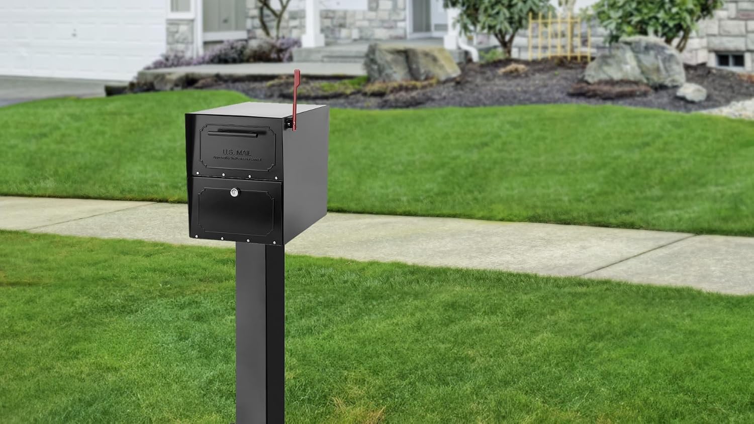 Architectural Mailboxes Oasis Pedestal Galvanized Steel Mailbox Post