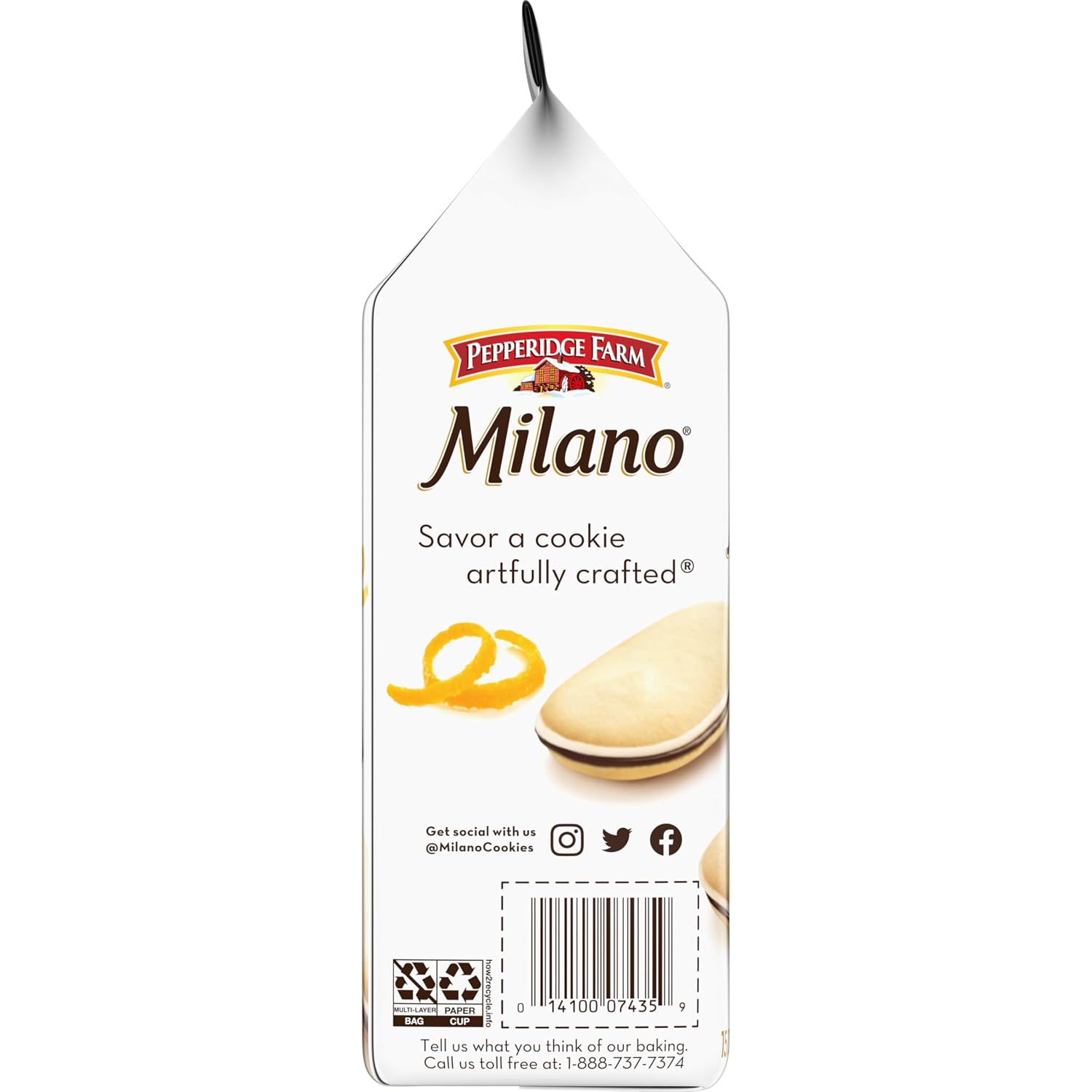 Pepperidge Farm Milano Milk Chocolate Cookies, 6 OZ Bag (15 Cookies)