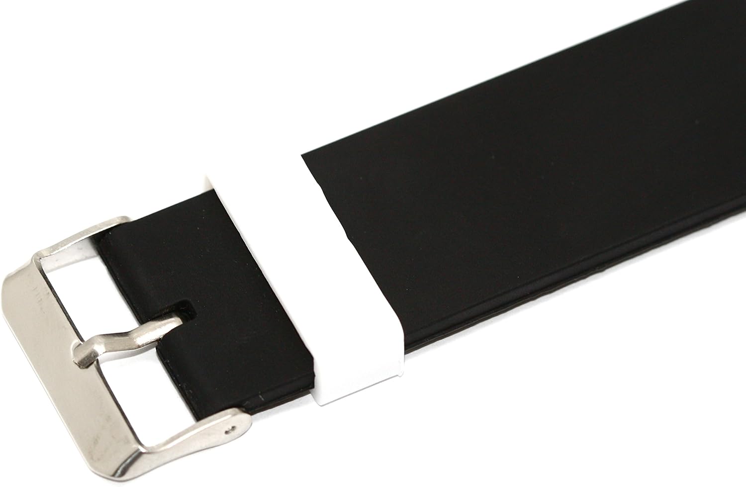 26MM Black White Rubber Sport Diver Waterproof Watch Band Strap FIT Invicta
