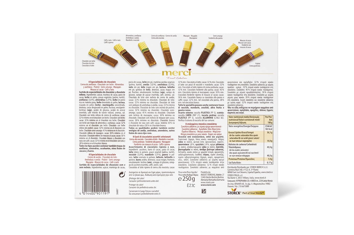 Merci Assorted Chocolate Finest Selection 8 Flavors