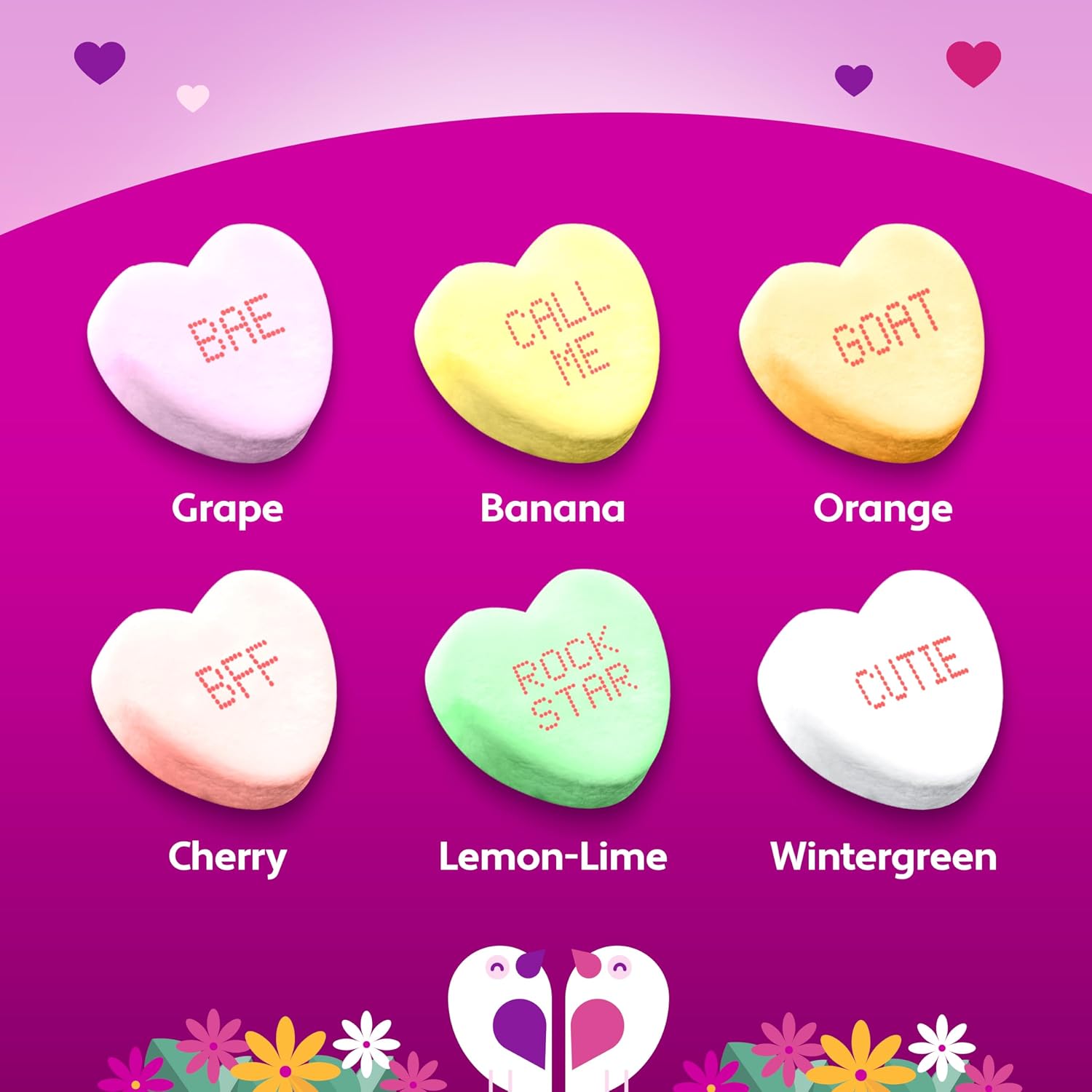 Brach's Valentine's Day Tiny Conversation Hearts, Friendship Exchange, 1 oz Boxes, 24 Ct