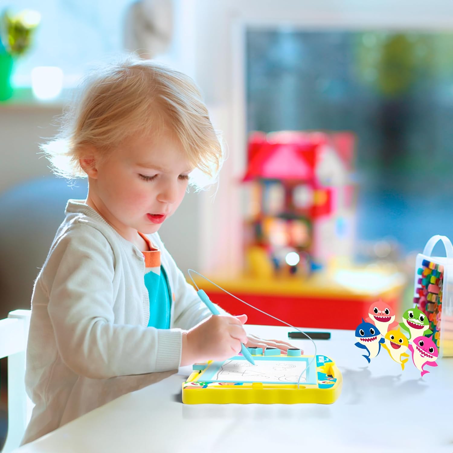 Lollipop PAW Patrol Magnetic Drawing Board with Stylus and 3 Stamps, for Girls or Boys (Pink)…