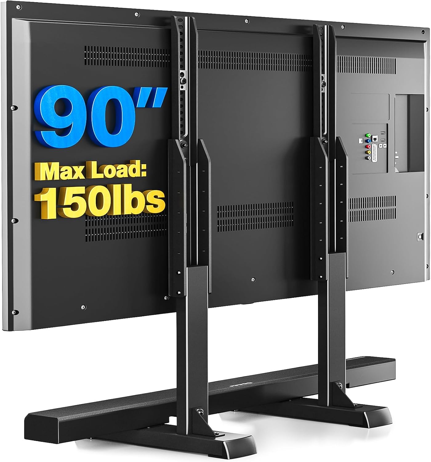 Rfiver Table Top TV Stand with Height Adjustable TV Legs for 37-90 Inch TVs | TV Stands Base with Cable Management for Flat/Curved TVs