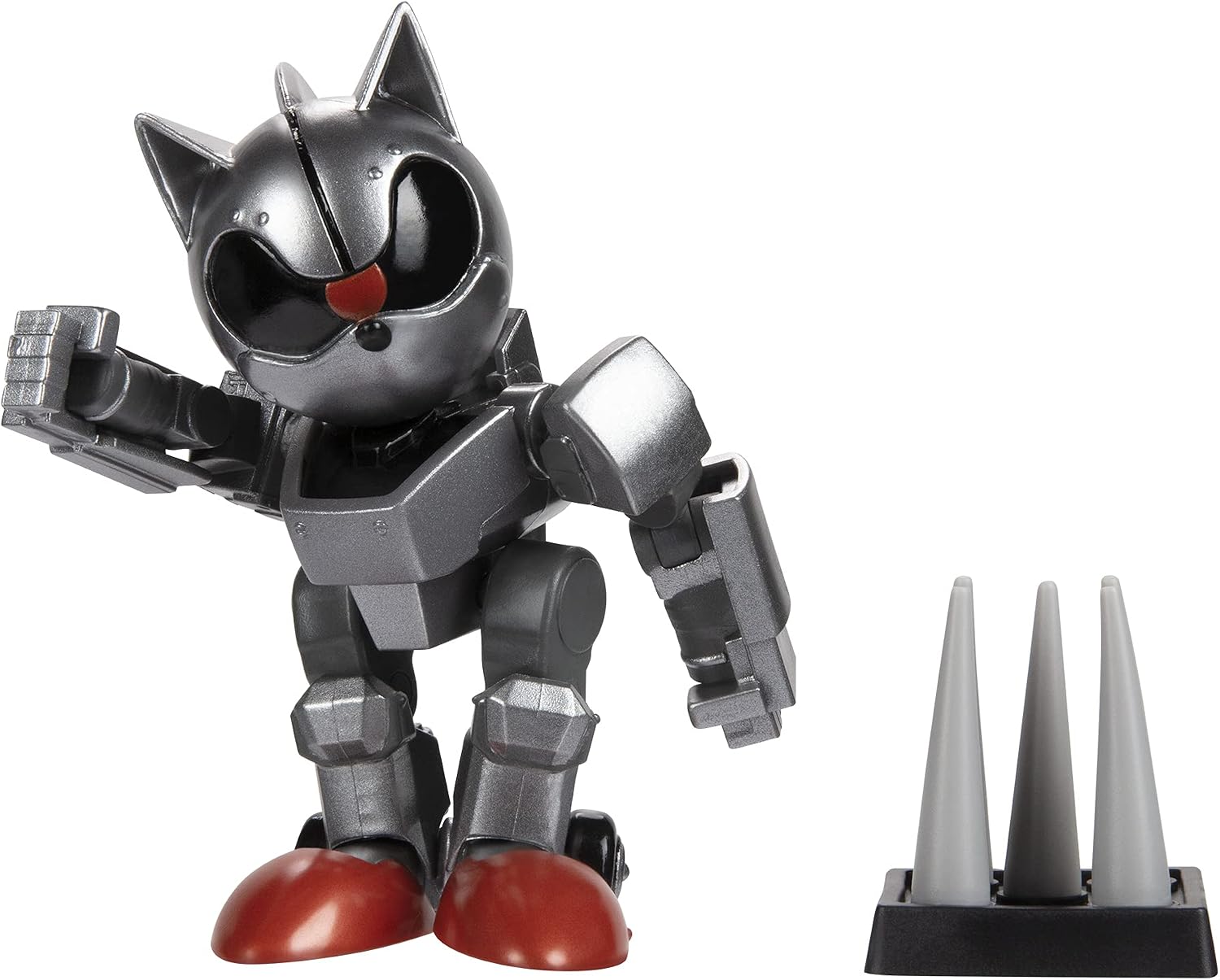 Sonic The Hedgehog 4-Inch Action Figure Mecha Sonic with Spike Trap Collectible Toy