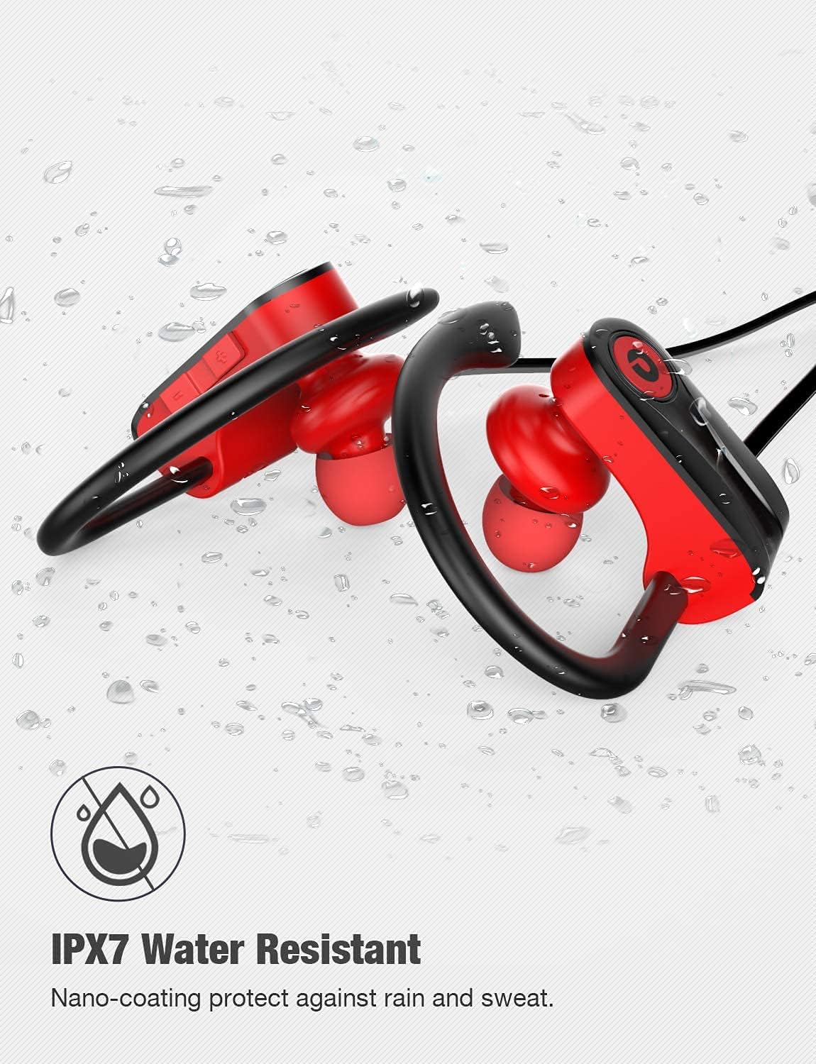 Otium Bluetooth Earbuds Wireless Headphones Bluetooth Headphones, Sports Earbuds, IPX7 Waterproof Stereo Earphones for Gym Running 15 Hours Playtime Sound Isolation Headsets,Black.
