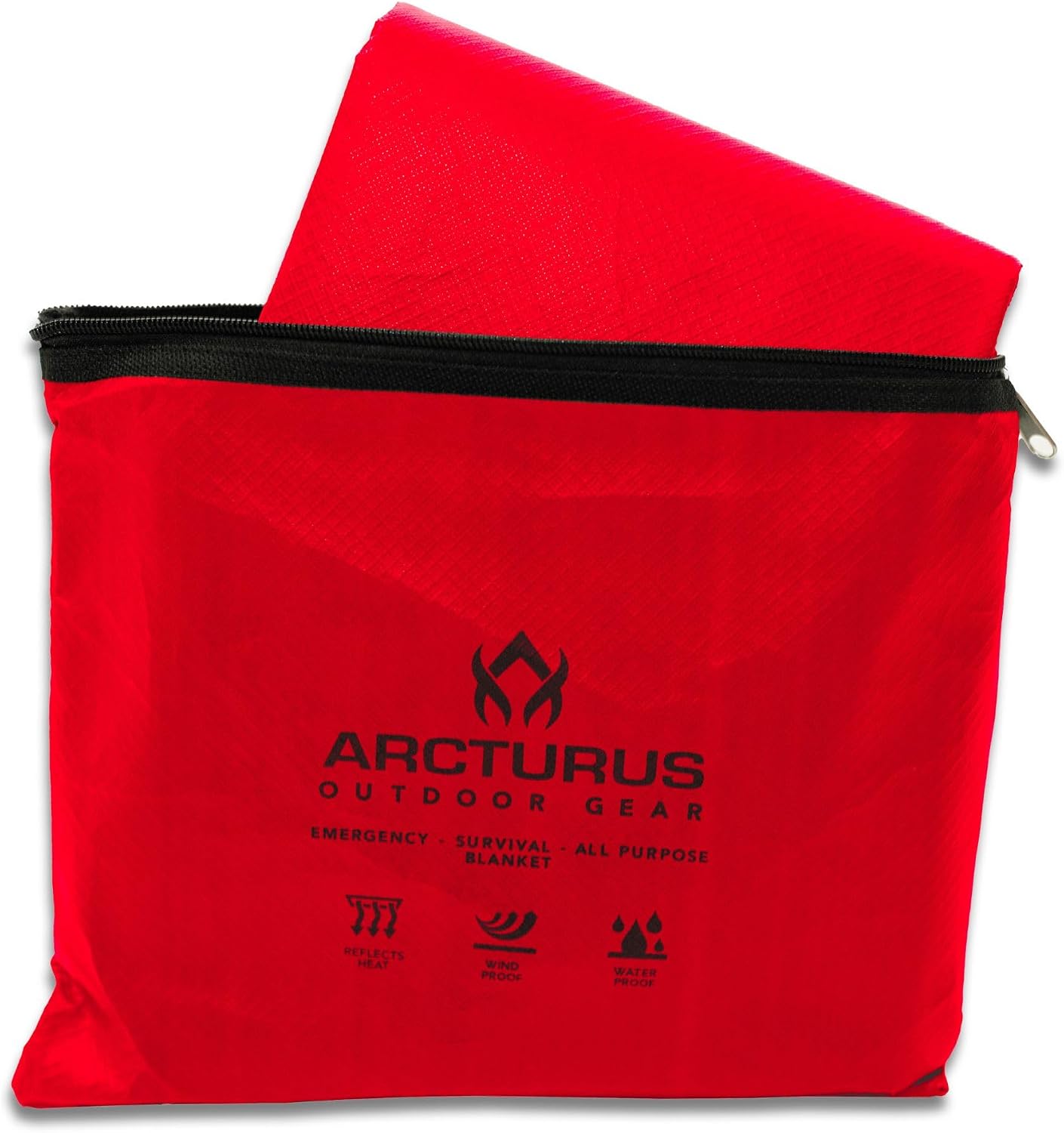 Arcturus Insulated Tarp, Reusable Heavy Duty Thermal Survival Blanket – 60x82in, Reflects 90% Body Heat, Waterproof, Windproof, 3-Layer Design, Reinforced Grommets, Olive Green | Reflective Mylar, Waterproof & Windproof, Reinforced Grommets for Tarp Setu…