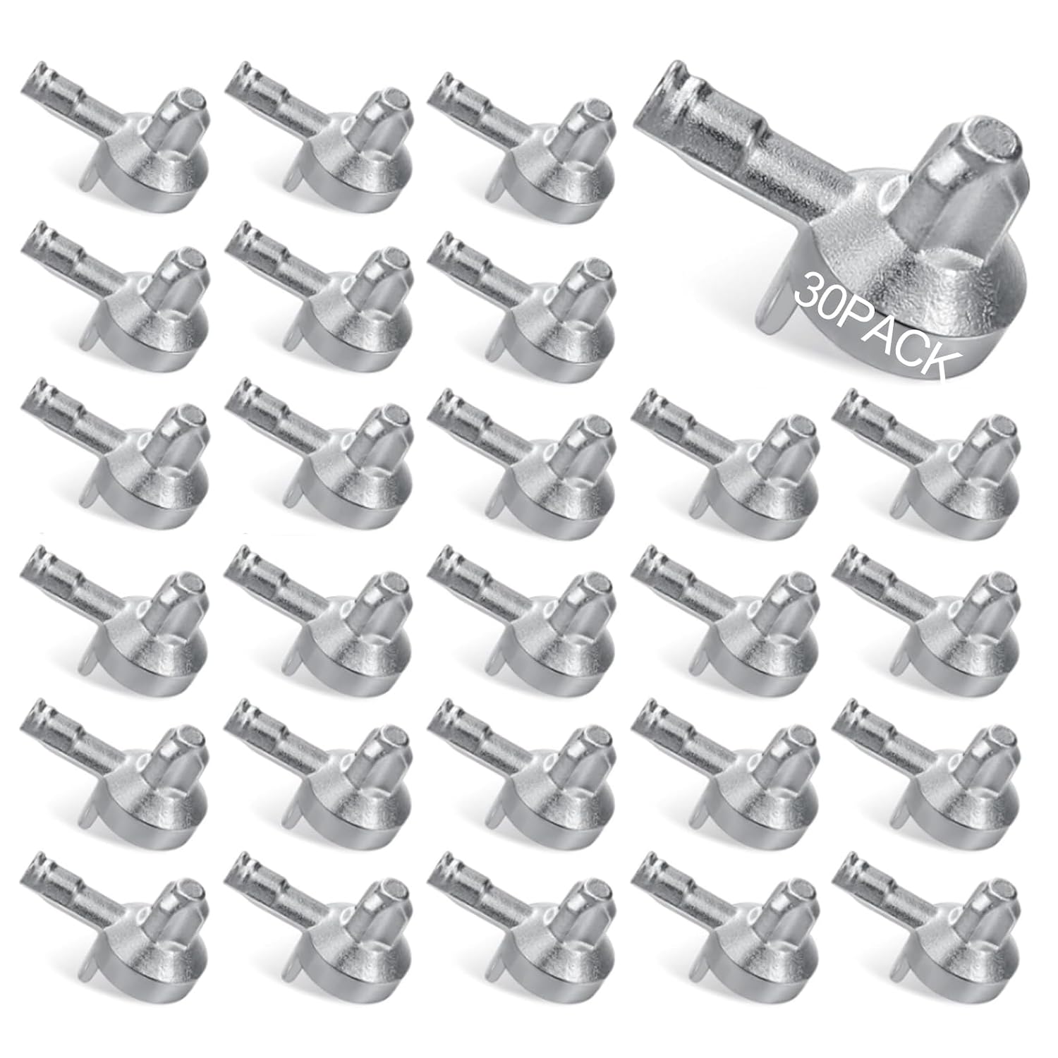 30PCS Bookshelf Pegs - Shelf Pins for IKEA Part 131372, Premium Zinc Alloy Shelf Support Pegs, Fits Wood Cabinets & Shelves