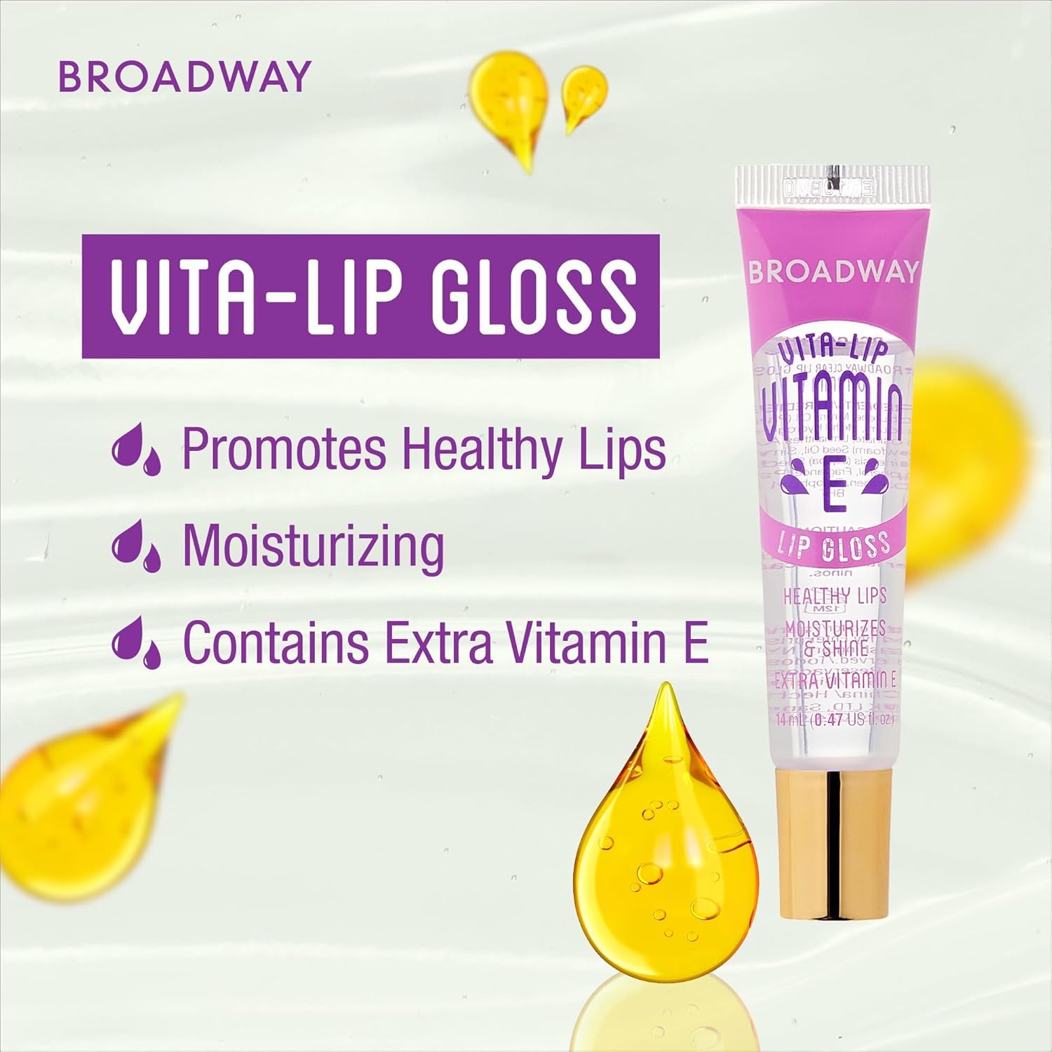 Ruby Kisses Broadway Vita-Lip Clear Lip Gloss (8 Pack), Ultra-Hydrating & Soothing Formula with Vitamins
