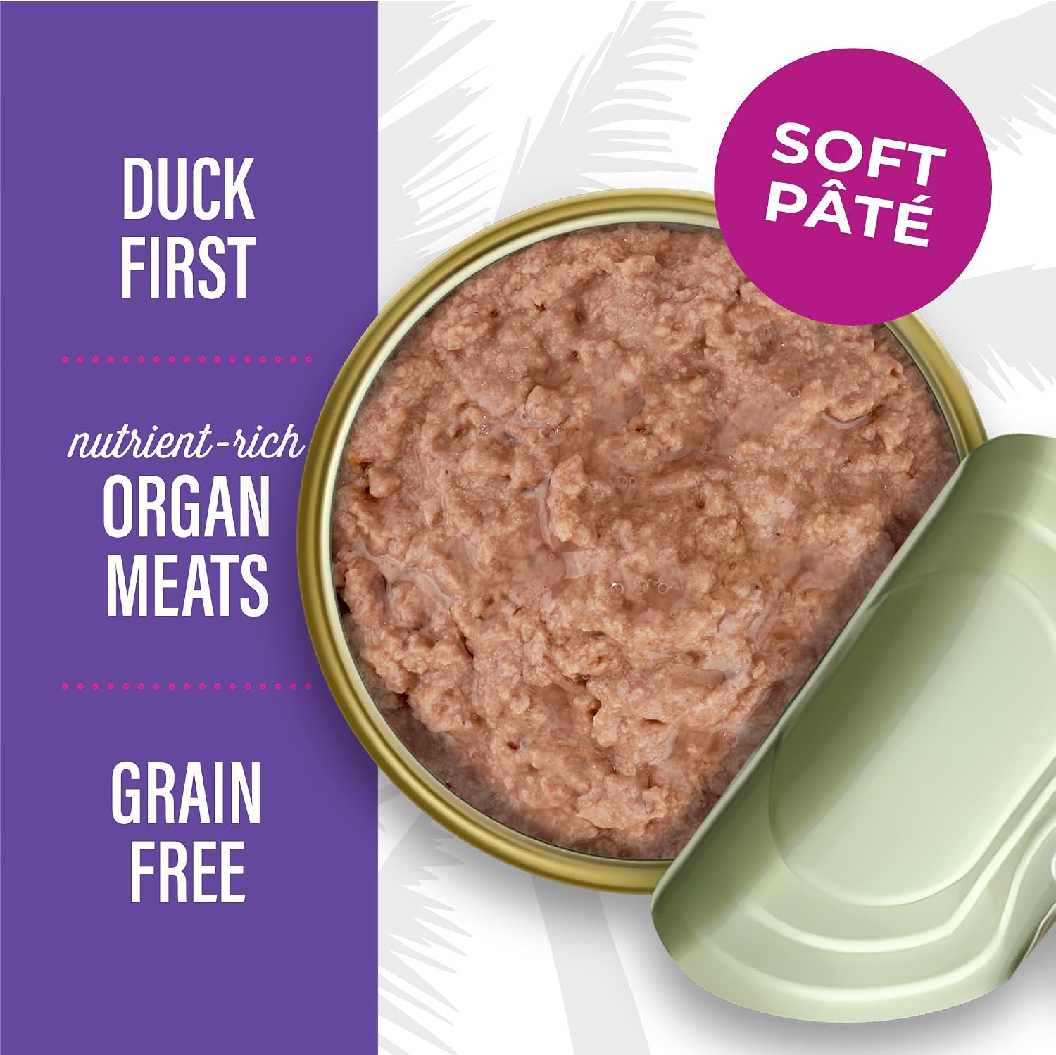 Tiki Cat After Dark Pate Wet Cat Food, Duck & Chicken Liver, 3 oz. Cans