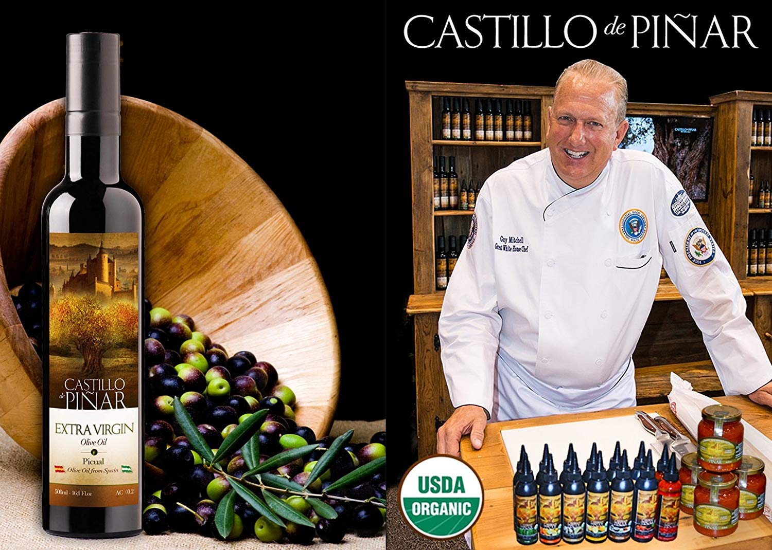 Castillo de Pinar First Cold Pressed Extra Virgin Olive Oil Picual Single-Variety 500ml Less Than 02% Acidity, Gluten Free Non GMO