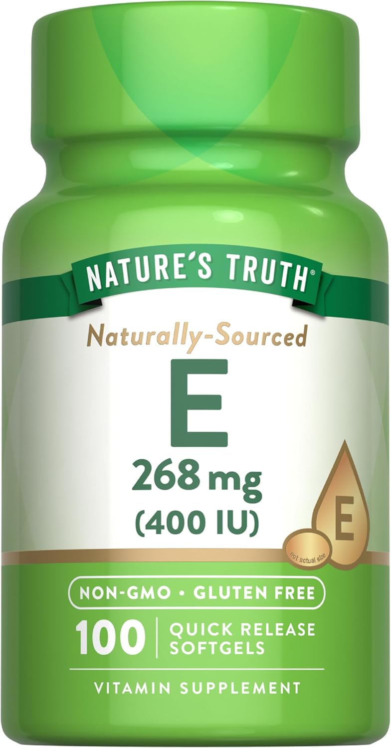 Nature's Truth Vitamin E 400 IU Softgels | 268mg | 100 Count