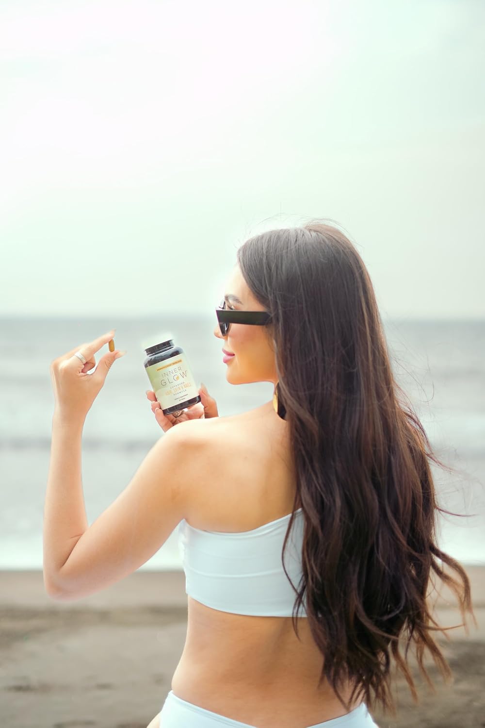 Inner Glow Advanced Hair, Skin & Nails Vitamins – Doctor-Developed Hair Supplement with Biotin, Collagen Peptides