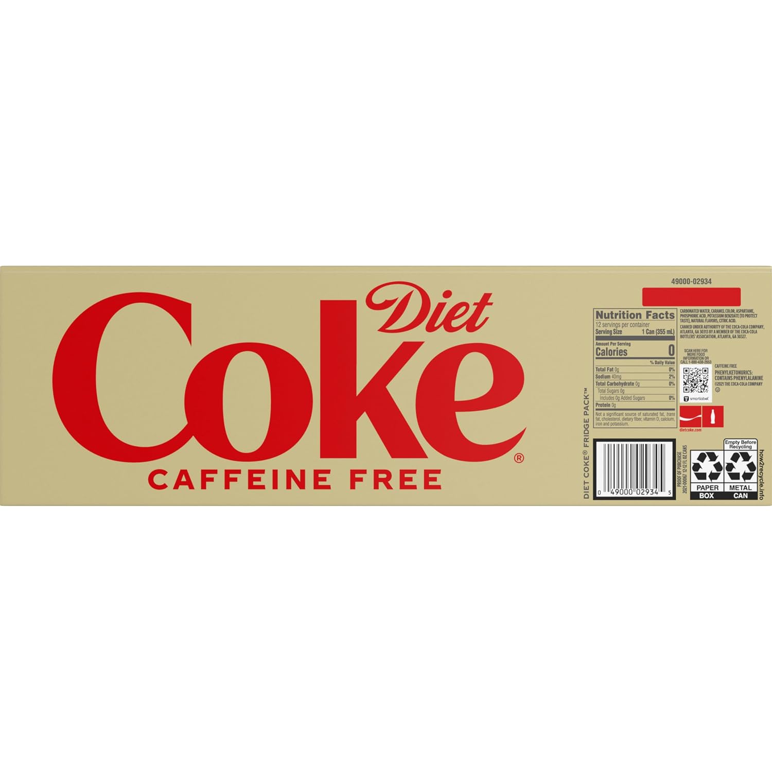 Diet Coke Soda Soft Drink Cans, 12 fl oz, 12 Pack | No sugar, no calories, 46 mg caffeine per can