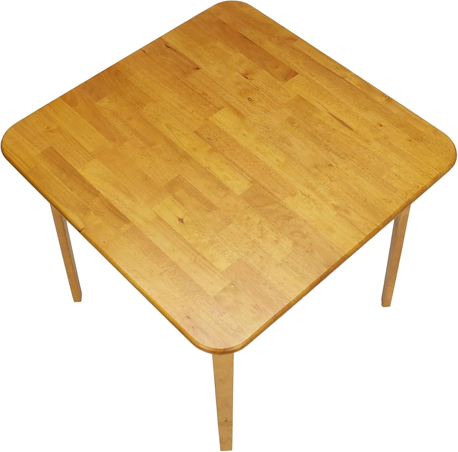 Stakmore Classic Straight Edge Square Wood Folding Table, 32x32, Oak | Foldable Card Table, Wooden Tabletop Furniture for Cards, Board Games & Dining