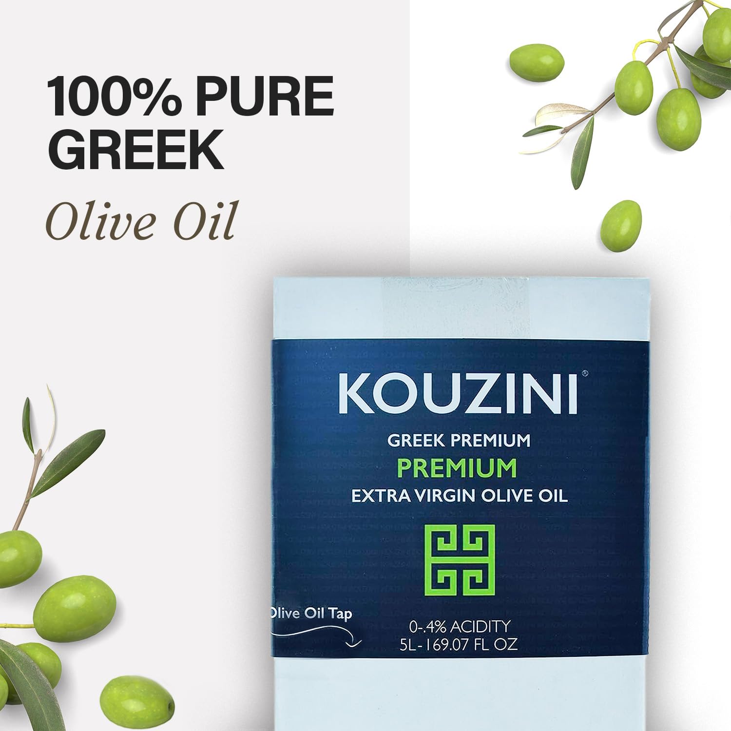 Kouzini Greek Premium Extra Virgin Olive Oil, Cold Pressed, Single Origin, Rich Flavor & Aroma, 500ml