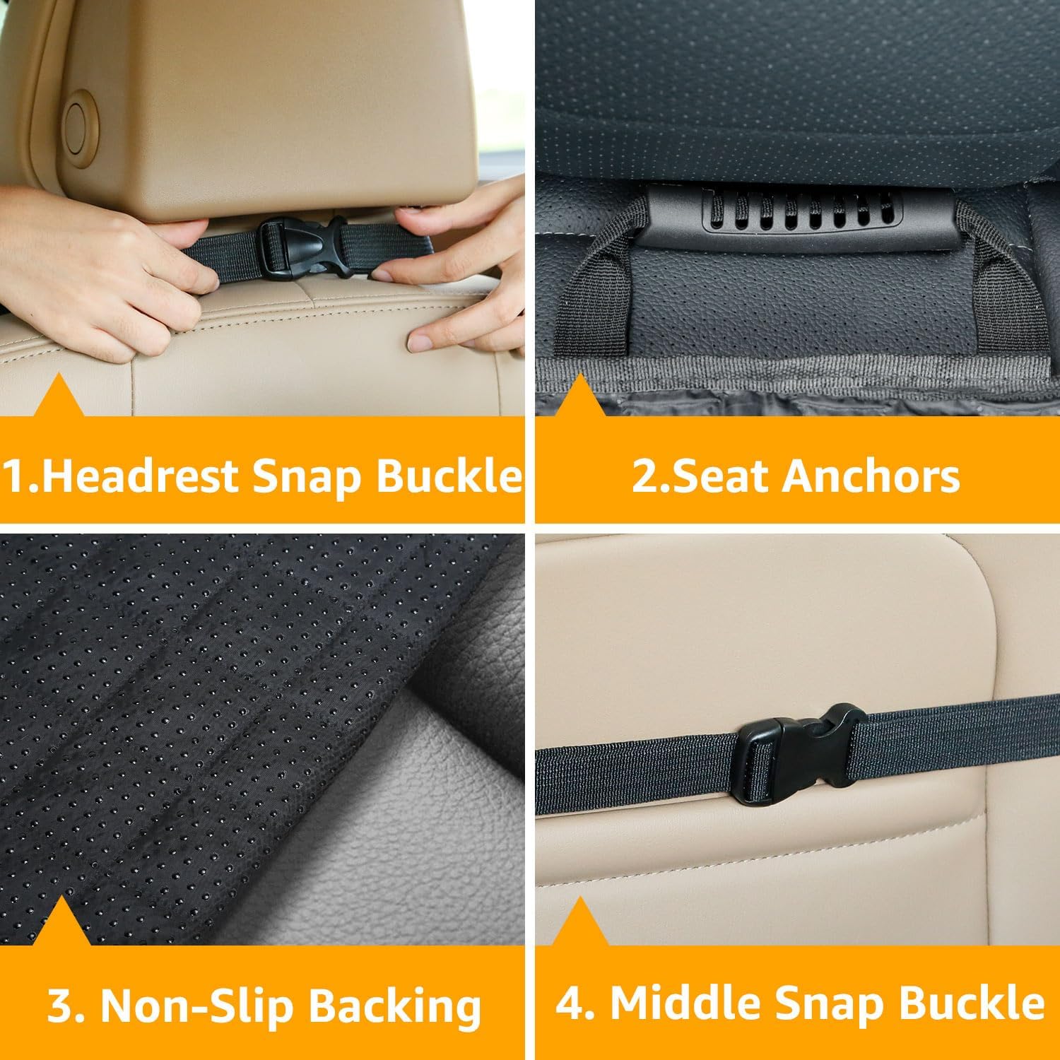 PETICON Waterproof Front Seat Car Cover 2 Pack, Full Protection