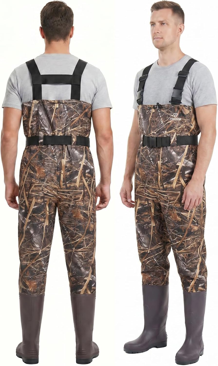 Waders for Men Waterproof Women Fishing Chest Wader with Boots | 2-Ply Nylon/PVC, for hunting & fishing, with boot hanger