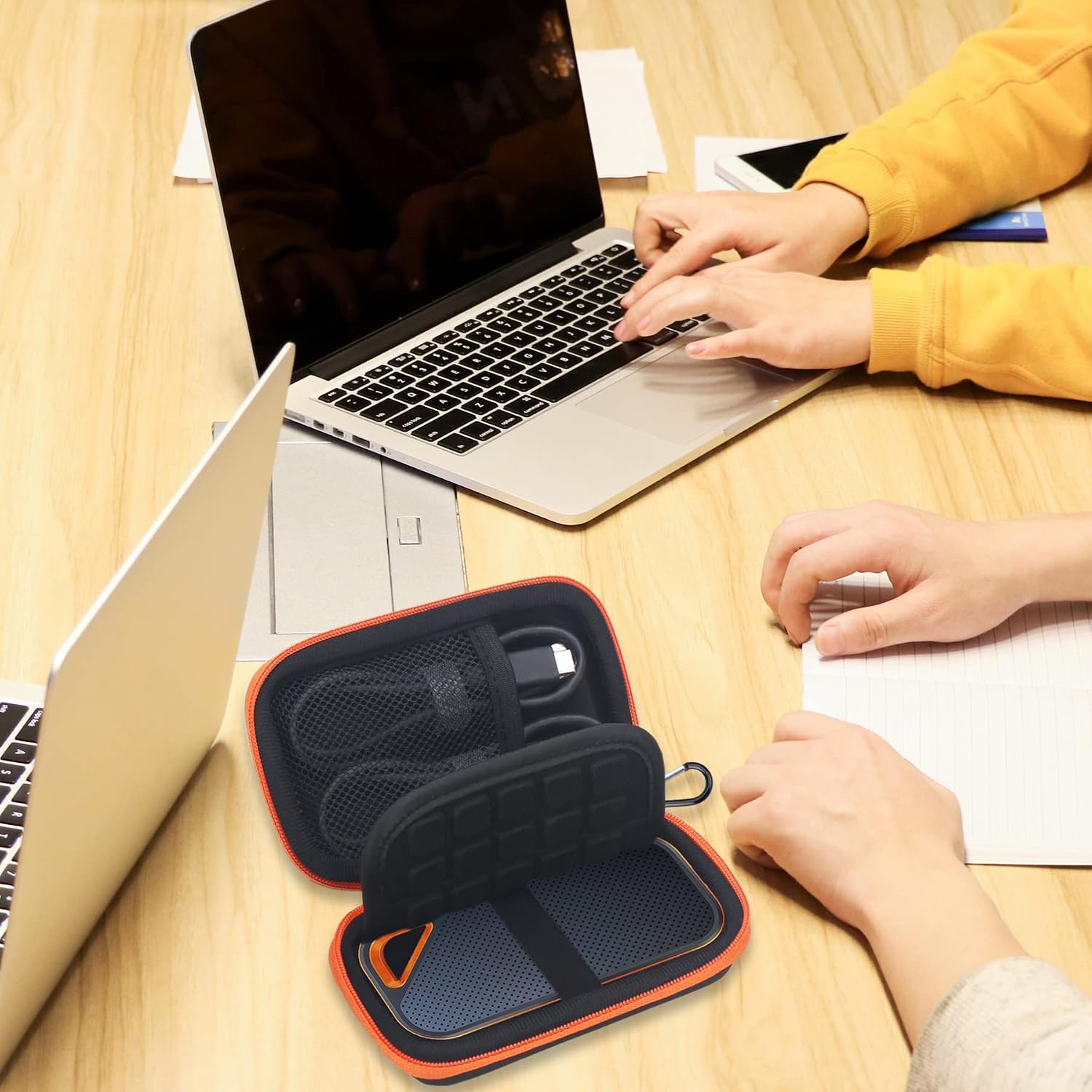 Lacdo Hard Carrying Case for SanDisk Extreme Pro/SanDisk Extreme Portable External SSD 500GB 1TB 2TB 4TB 8TB USB-C Solid State Drive EVA Shockproof