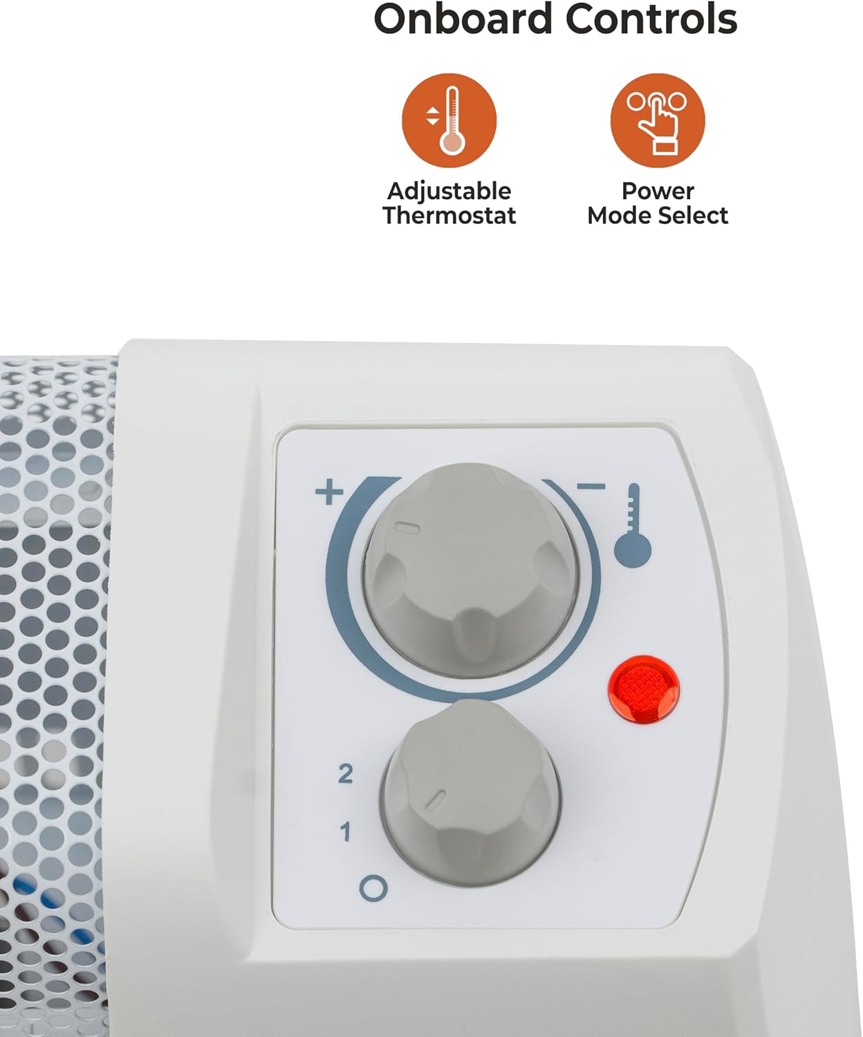 Comfort Zone Electric Baseboard Space Heater with Adjustable Thermostat, Dent-Proof End Panels, Overheat Protection, Tip-Over Switch, & Stay-Cool Body, Ideal for Home, Bedroom, & Office, 1,500W, CZ600