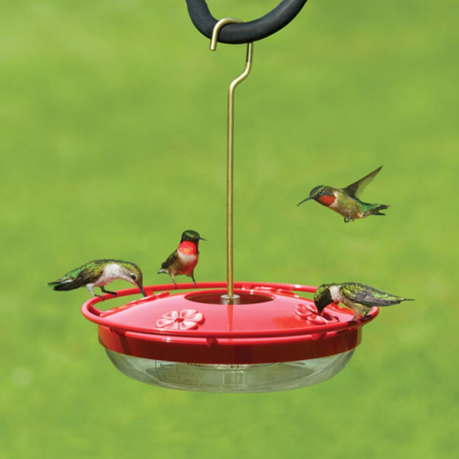 Aspects HummZinger HighView 12 Oz Hanging Hummingbird Feeder - 429, Red