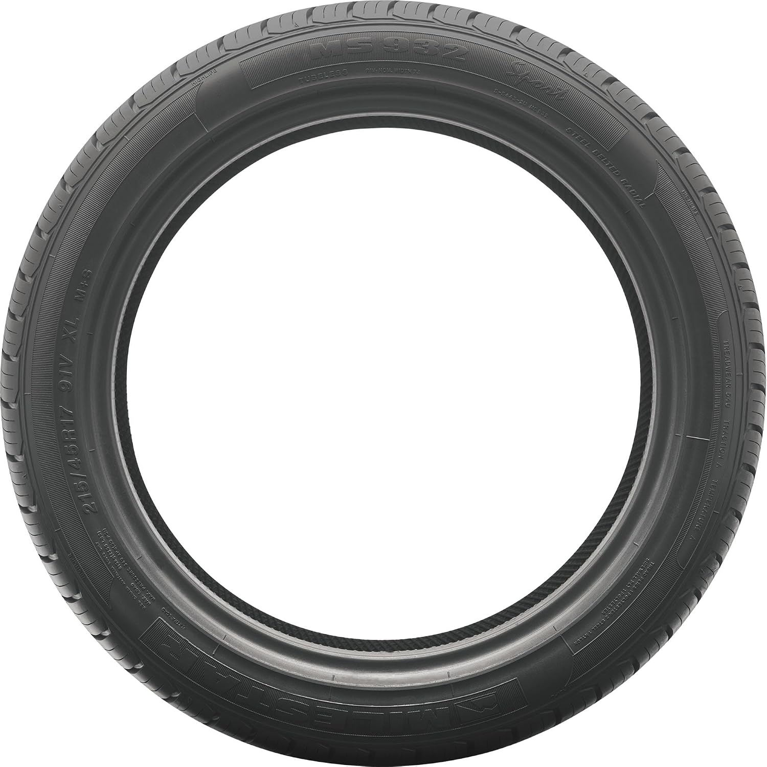 Milestar MS932 Sport 225/55R17 101V XL | Truck/SUV Performance All Season Traction 101V Rated Extra Load Radial Construction Black Sidewall Tire