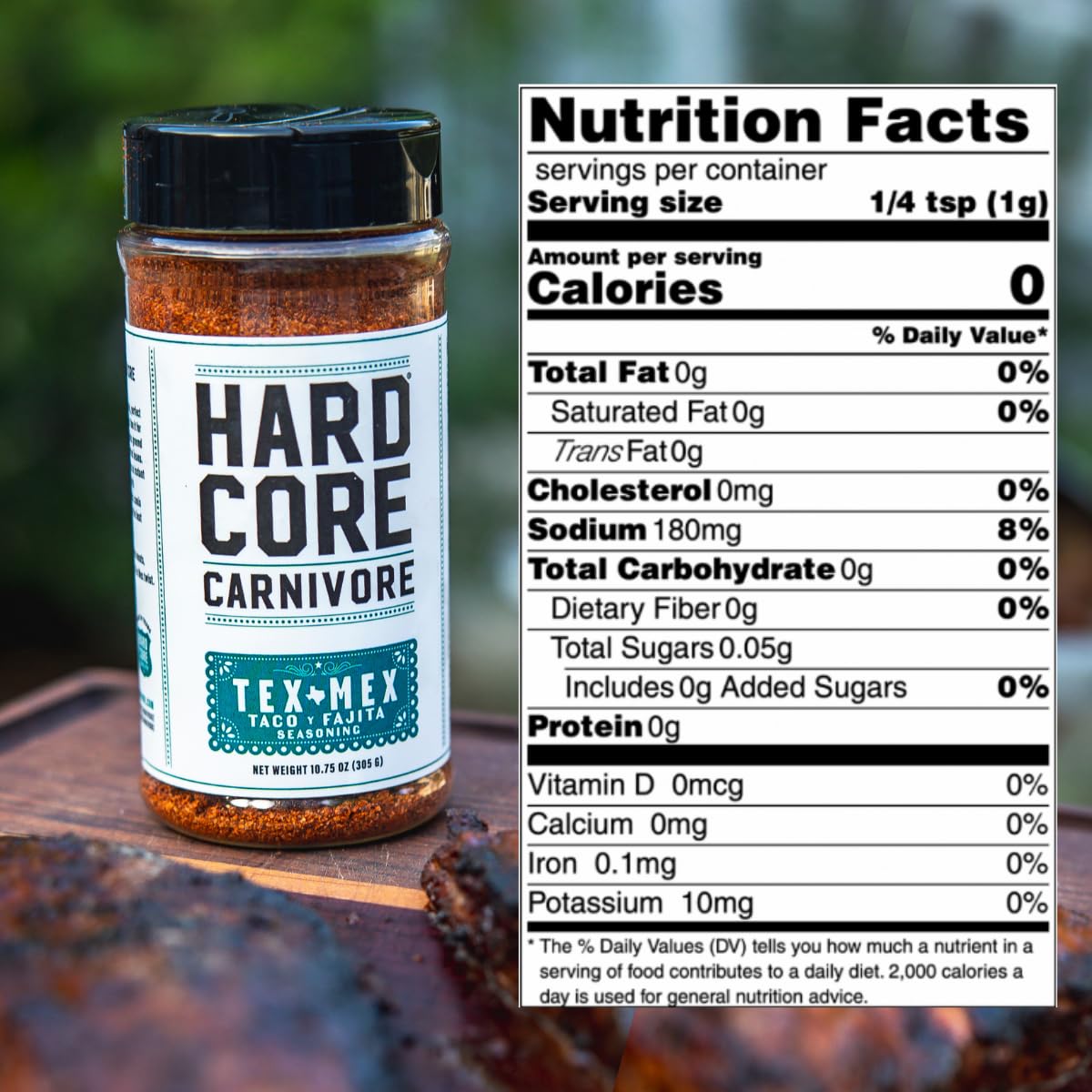 Hardcore Carnivore Black | All-Purpose Beef Seasoning Rub, 13oz Shaker