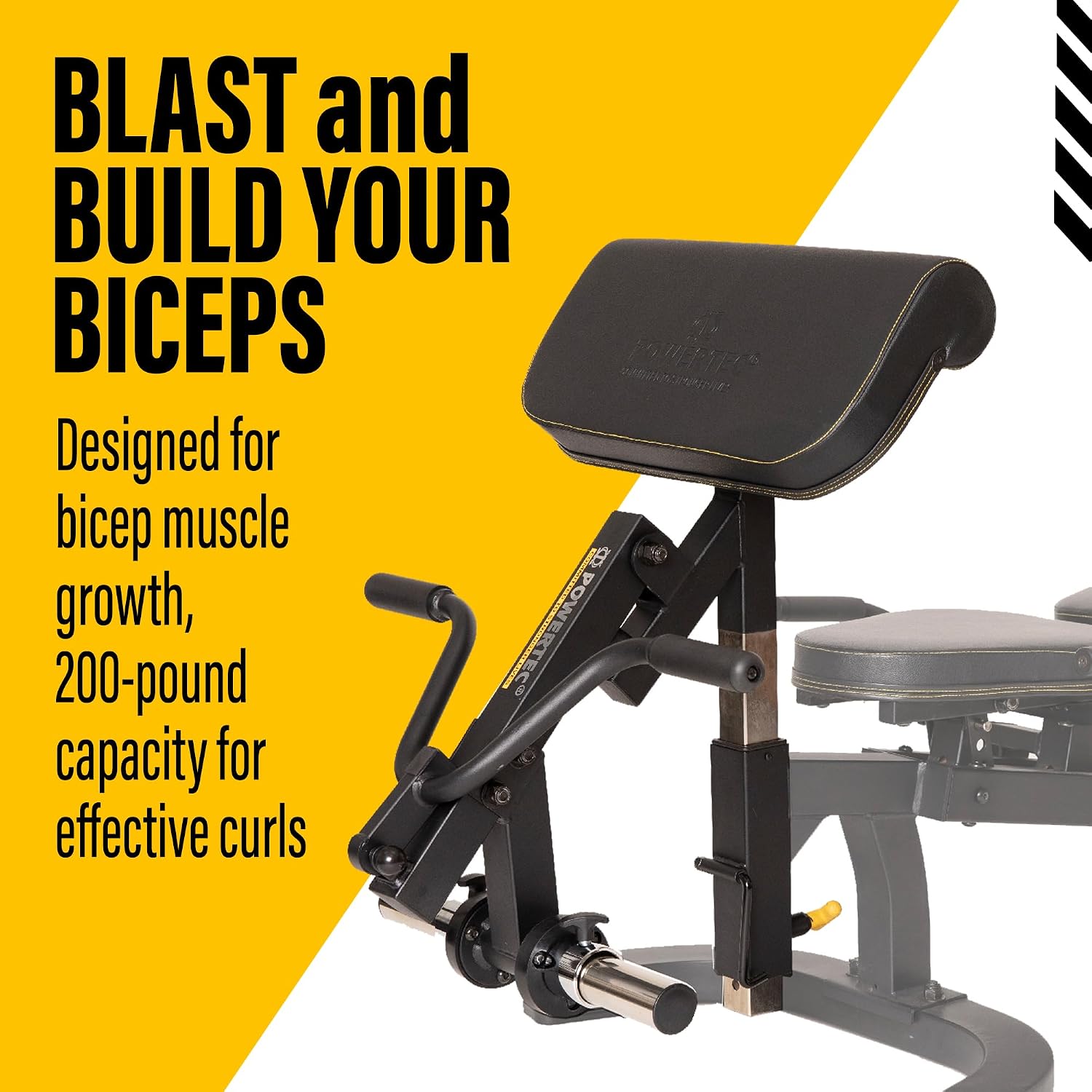 Powertec Fitness Workbench Curl Weight Machine Attachments