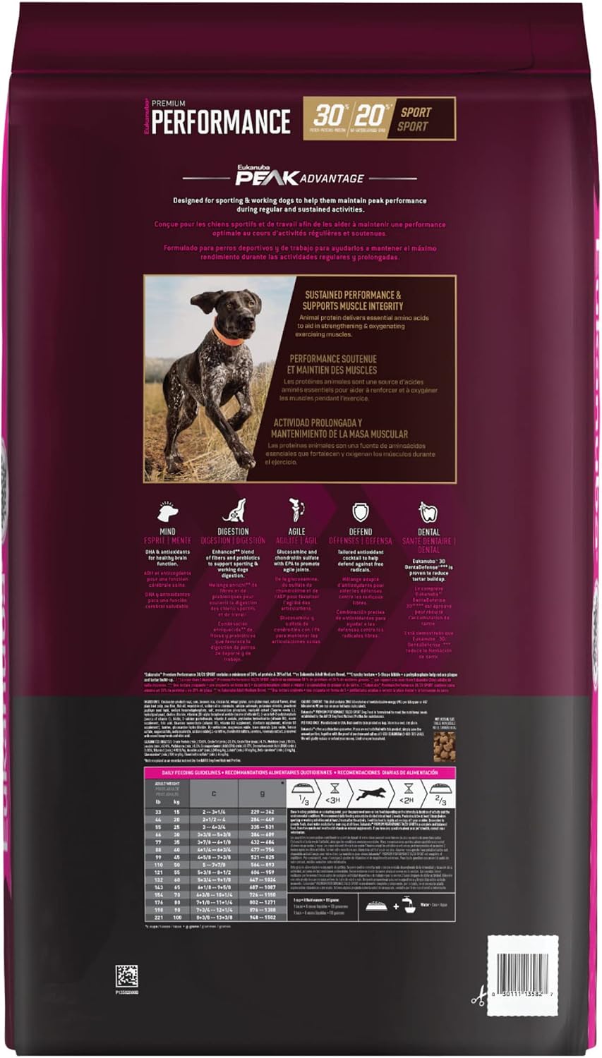 Eukanuba Adult Premium Performance 30/20 Sport Dry Dog Food, 28 lb Bag