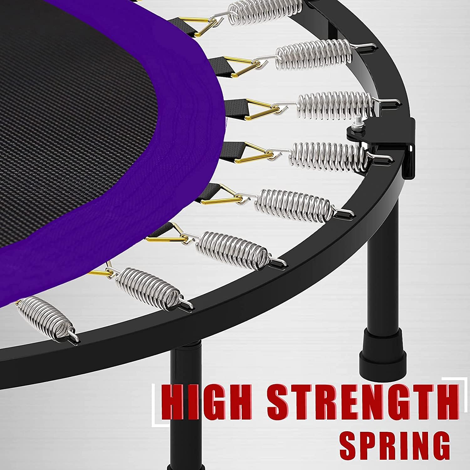 Kanchimi 40" 48" Folding Mini Fitness Indoor Exercise Workout Rebounder Trampoline with Handle, Max Load 330lbs
