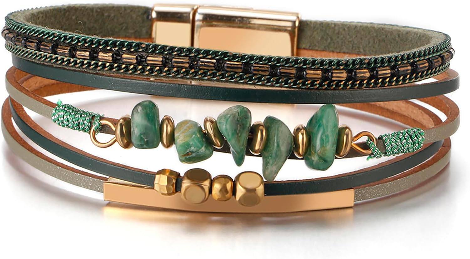 Fesciory Leather Wrap Bracelets for Women, Boho Western Layered Jewelry