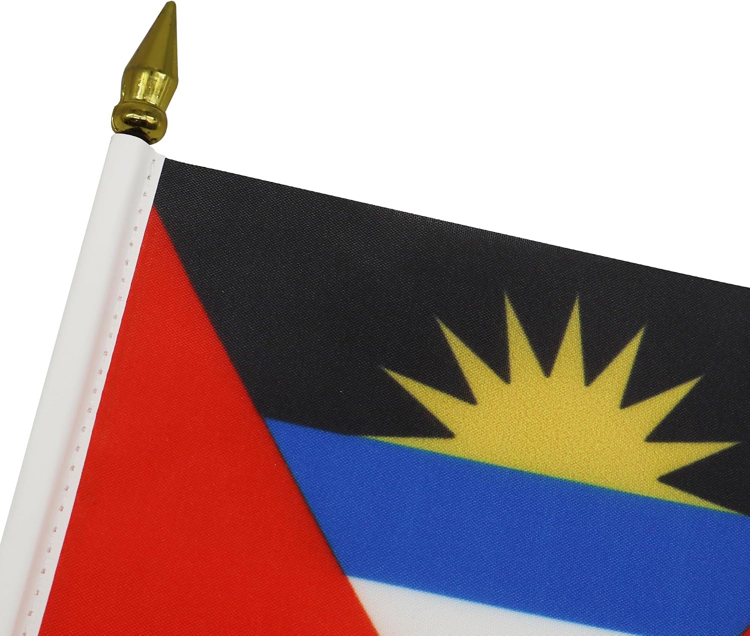 AZ FLAG Nicaragua Table Flag 4x6 in 100D Polyester Plastic Base | Indoor use Nicaraguan 15x10 cm desk flag stitched finish with reinforced edges with plastic pole and gold finial