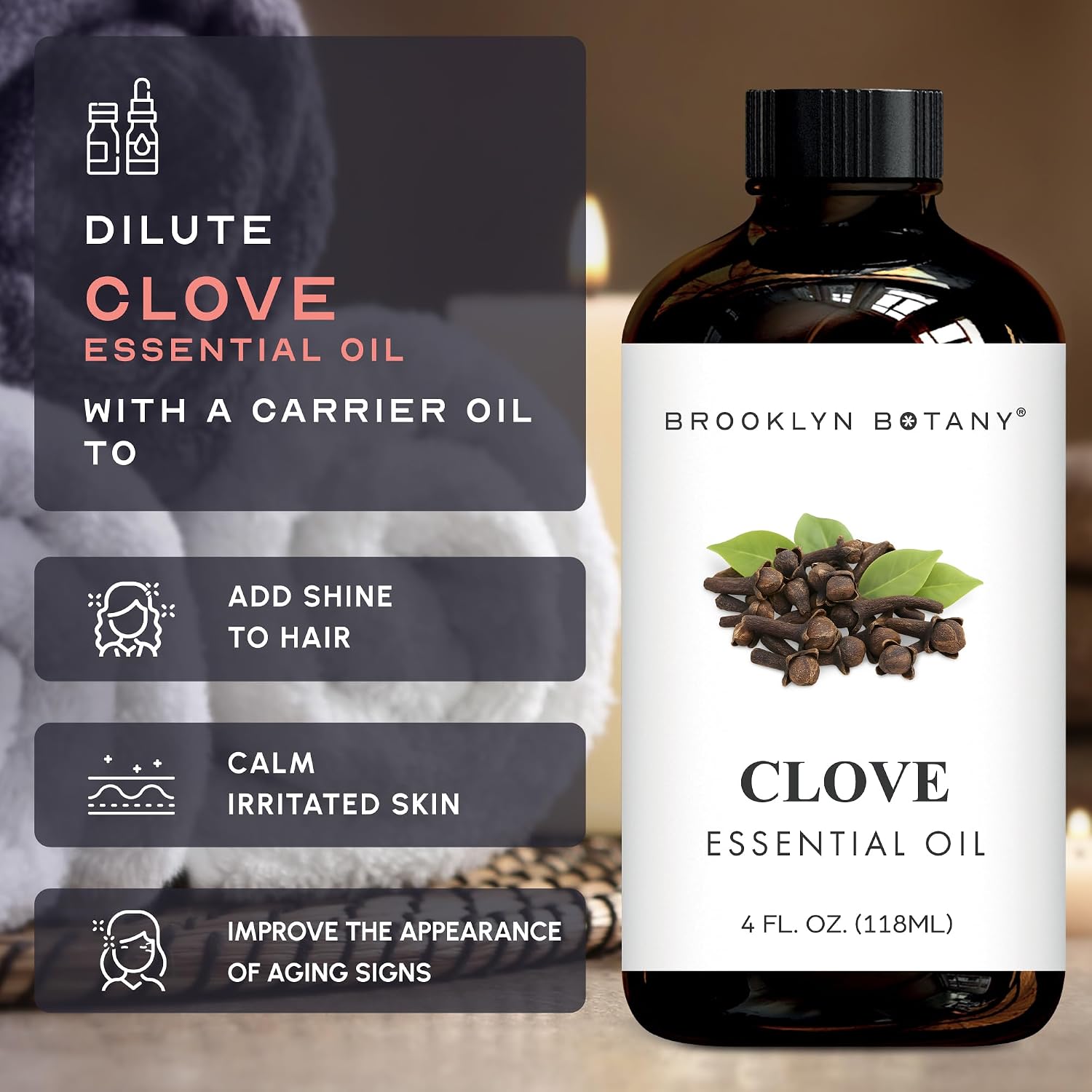 Brooklyn Botany Peppermint Essential Oil - Huge 4 Fl Oz - 100% Pure and Natural - Premium Grade with Dropper - for Aromatherapy and Diffuser