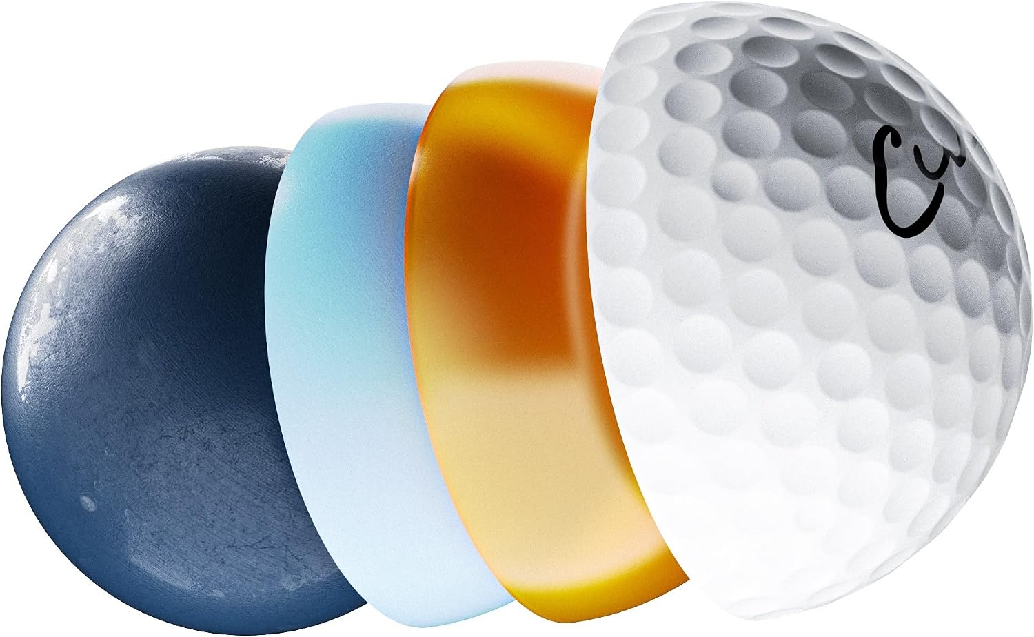 Cut Blue Golf Balls, 4 Piece Urethane (One Dozen)
