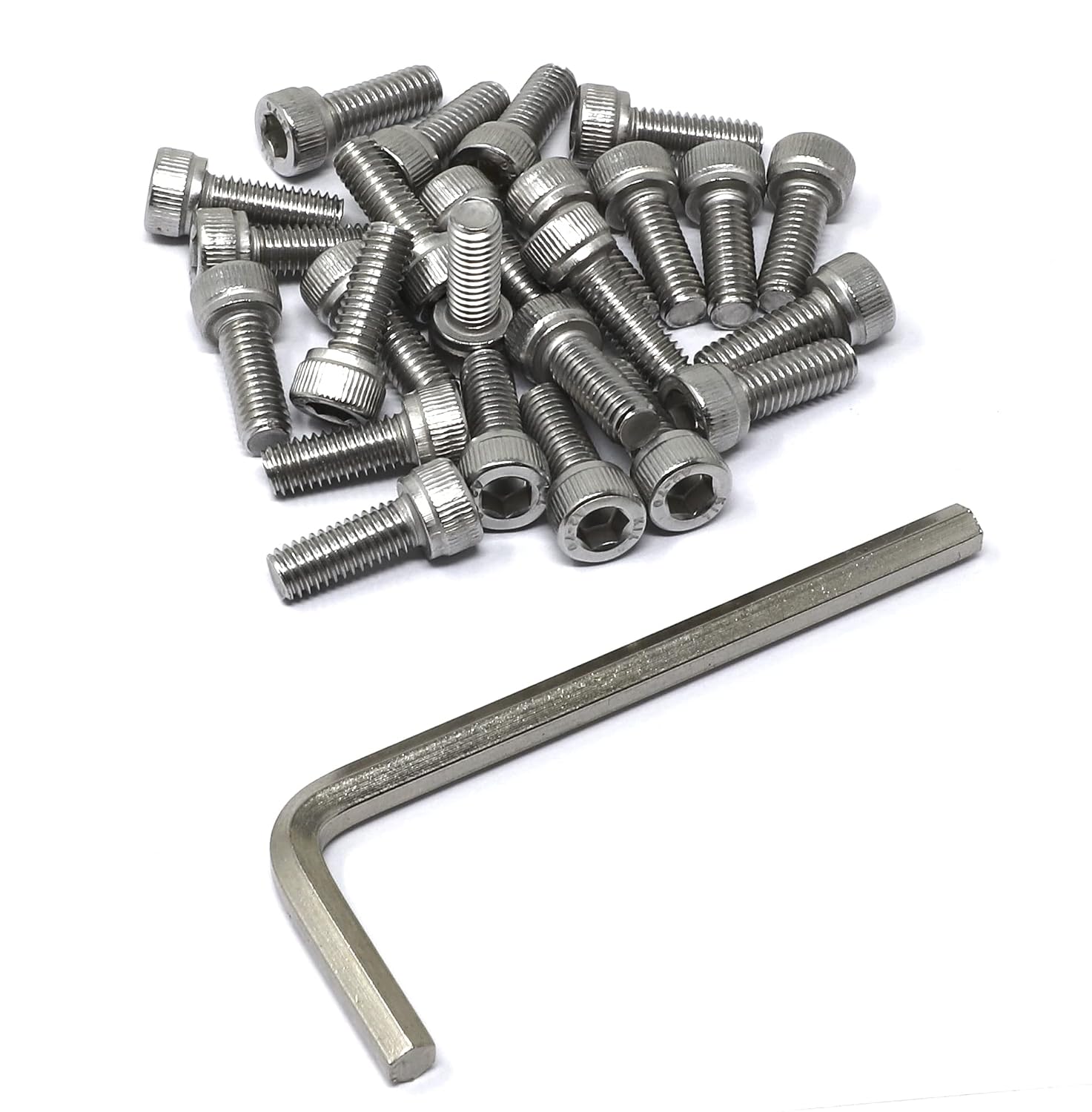 iexcell 20 Pcs M8 x 30/35/40/45/50 mm Stainless Steel 304 Hex Socket Head Cap Screws Bolts Assortment, Fully Threaded