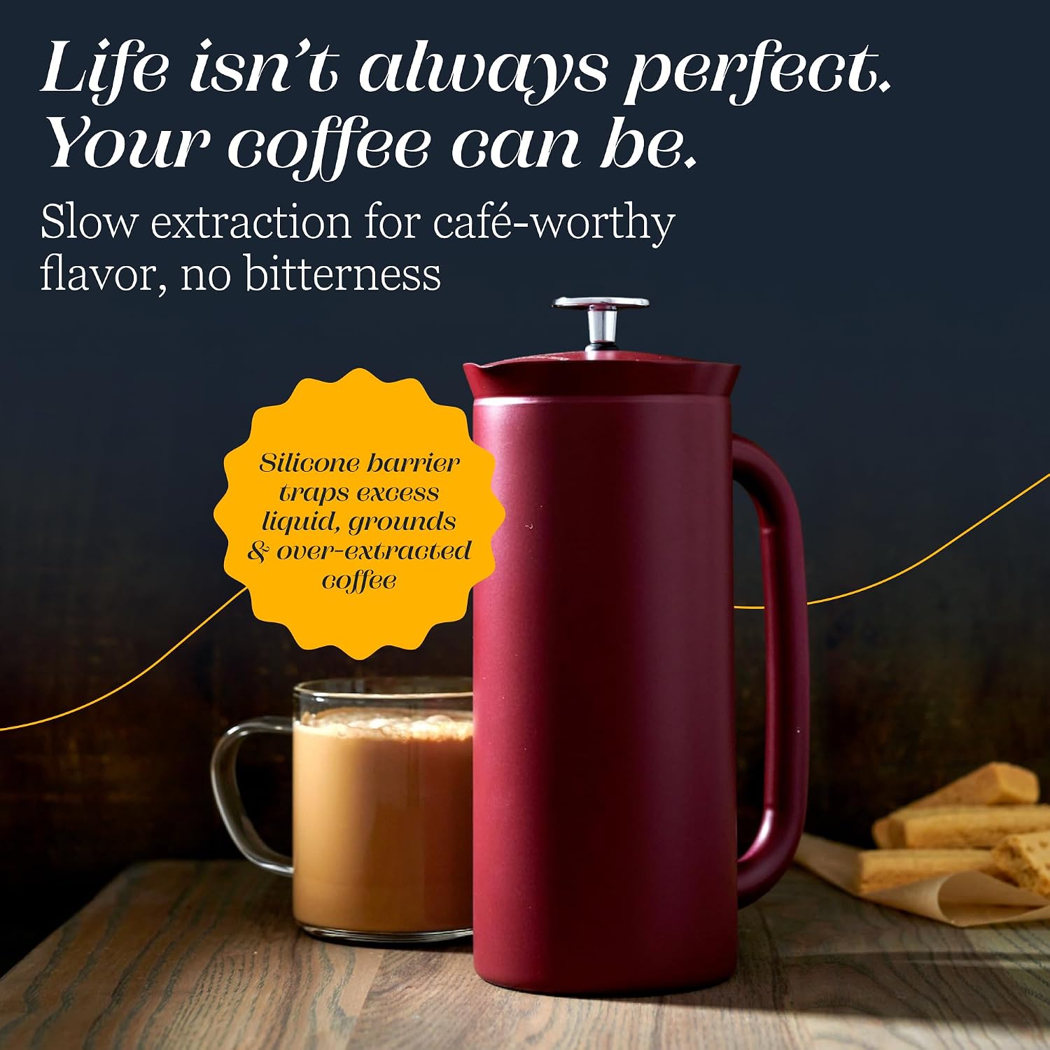 ESPRO P7 French Press, 18oz, Brushed, Stainless Steel Coffee Maker | Double Filter Coffee Press, Grit-Free Coffee, Heat Resistant Insulated tea Press, Easy Hot and Cold Coffee Brewer, Tea Brewer