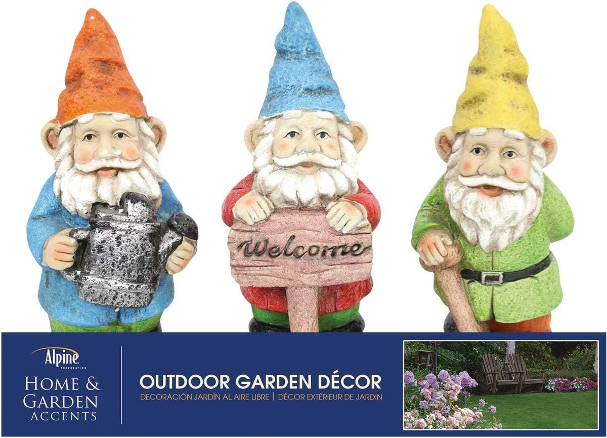 Alpine Cement Assorted 10 in. Colorful Statue