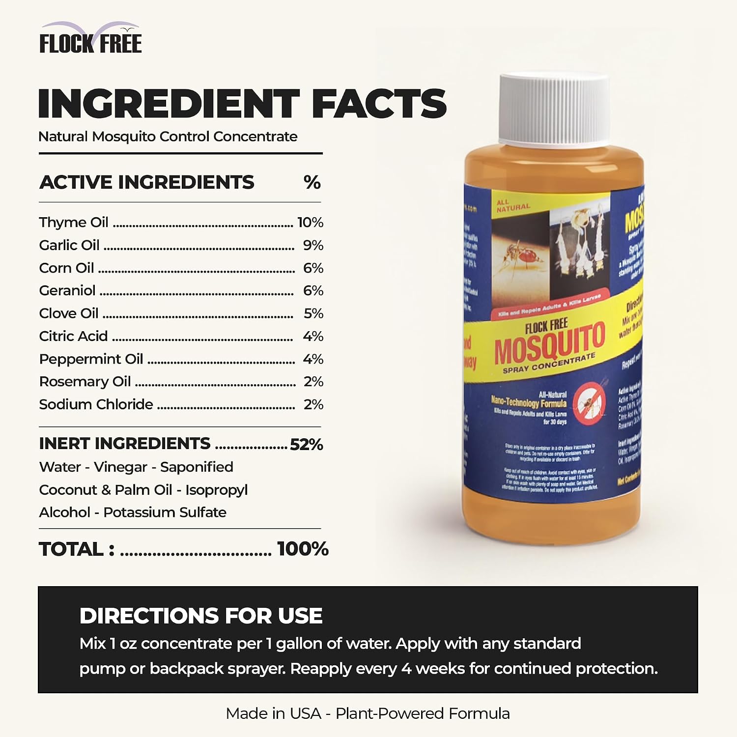 Mosquito Repellent Concentrate 4 fl oz – Makes 4 Gallons