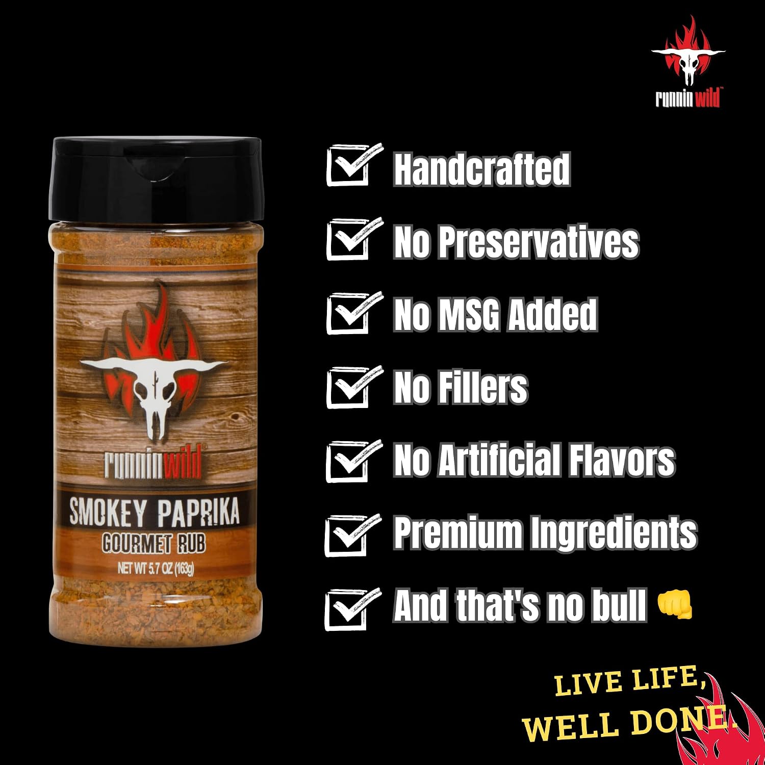 Gourmet Honey BBQ Rub & Seasoning – Delicious Sweet & Smoky Flavor for Pork, Chicken, Ribs & Salmon | Premium BBQ Dry Rub | Runnin’ Wild Foods
