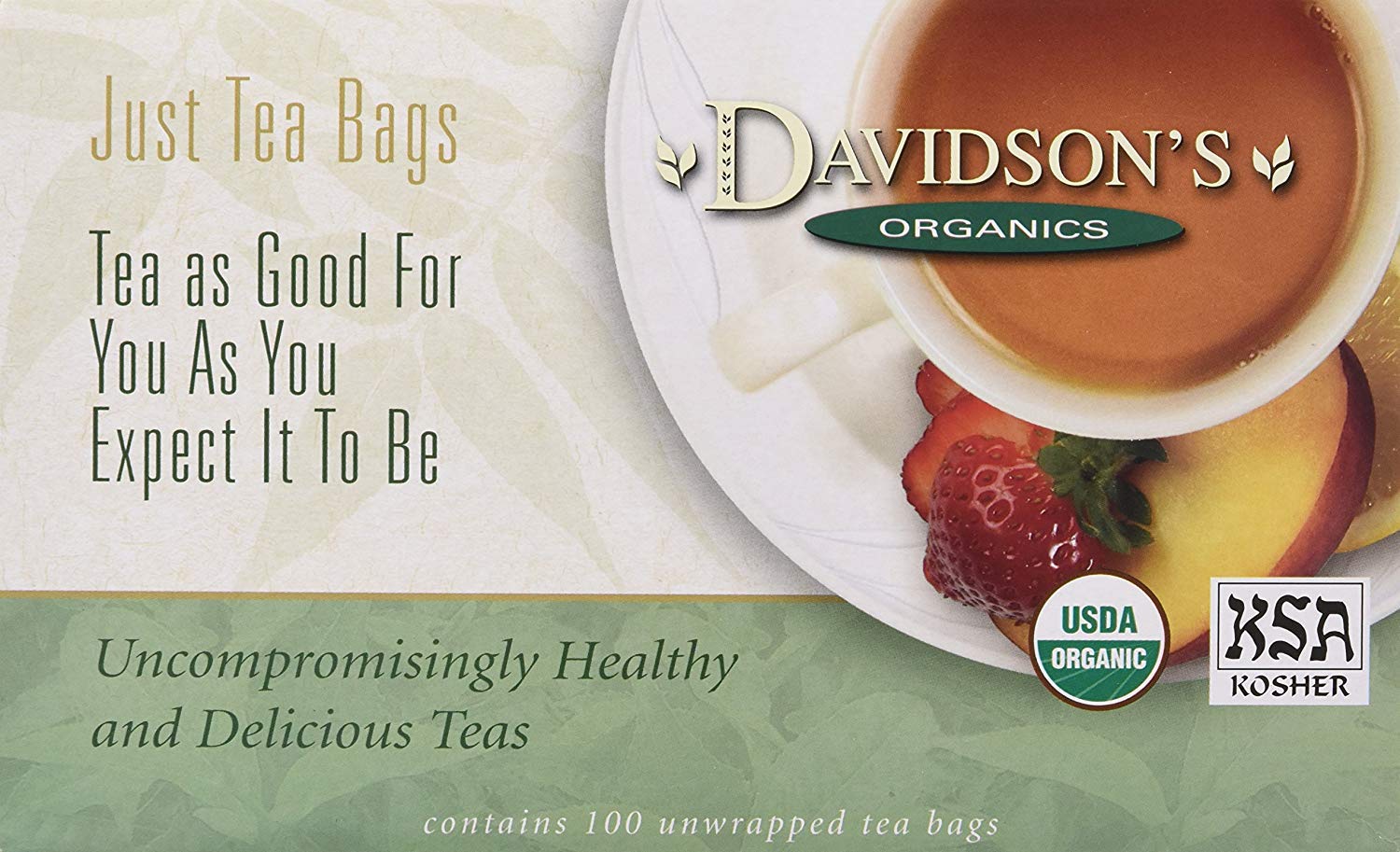 Davidson's Organics, Yerba Mate, 100-count Unwrapped Tea Bags