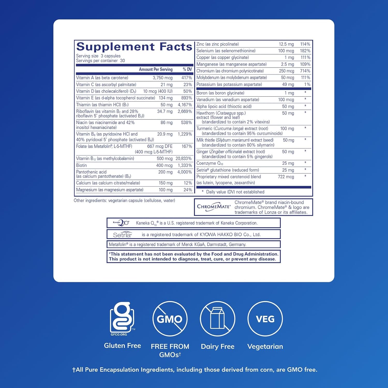 Pure Encapsulations UltraNutrient - Minerals & Multivitamins - Supports Liver & Heart Health* - Supplement for Antioxidants - with Vitamin C, CoQ10 - Non-GMO * Gluten-Free - 90 Capsules | Minerals and Multivitamins, Supports Liver and Heart Health*, Supp…