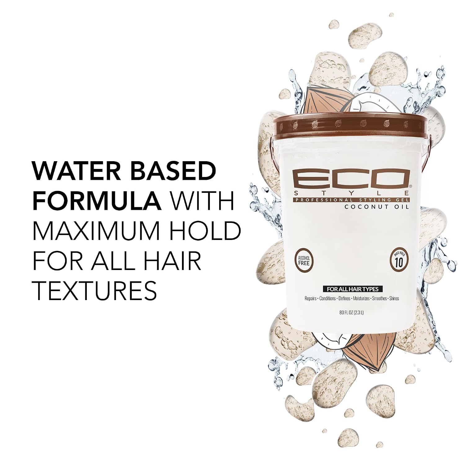 Eco Style Gel Olive Oil Styling - Adds Shine and Tames Split Ends - Delivers Moisture to Scalp - Nourishes And Repairs - Provides Weightless and Superior Hold - Ideal for all Hair - 8 oz