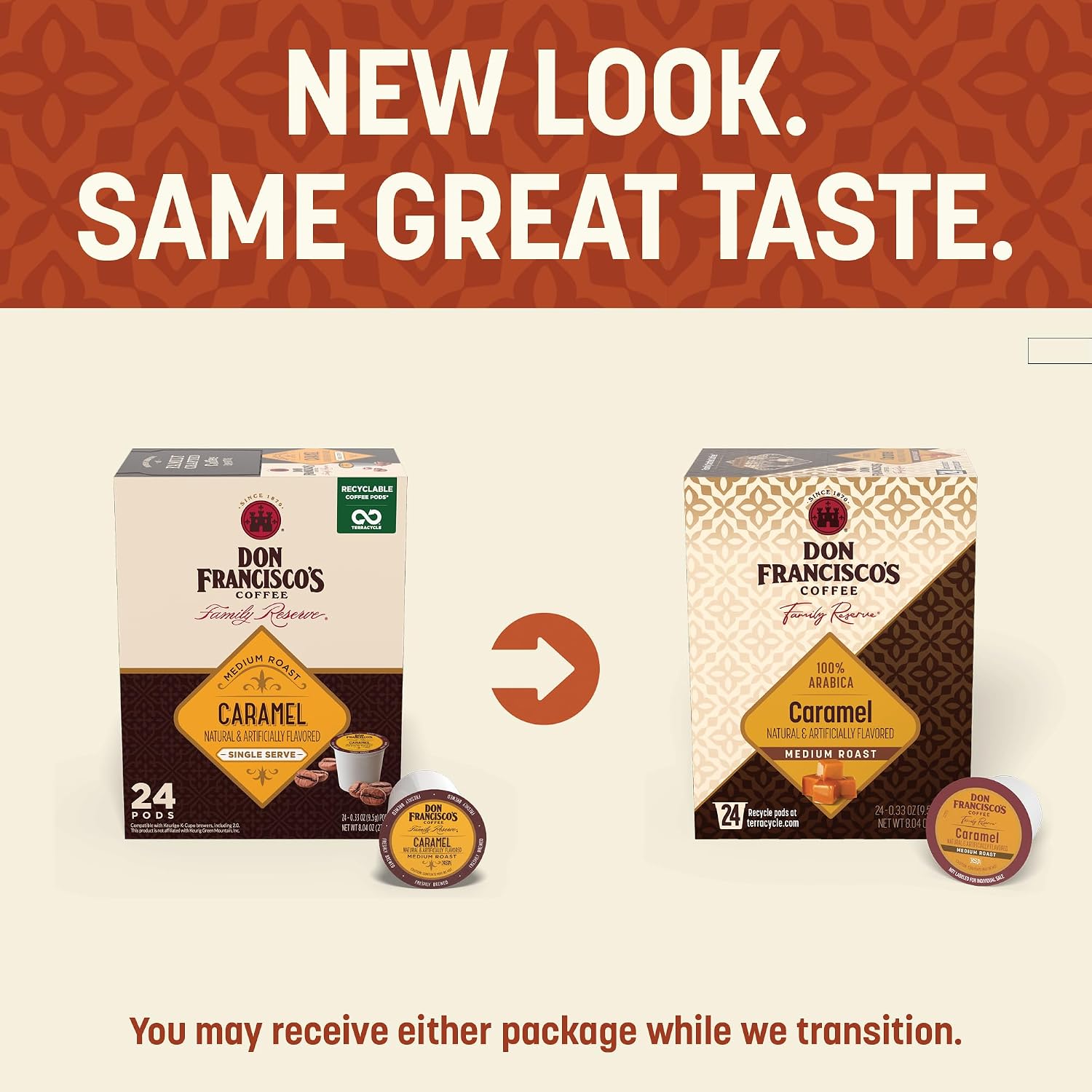 Don Francisco's Hawaiian Hazelnut Coffee Pods, Medium Roast, 24ct | Compatible with Keurig Coffee Pod Brewers, 100% Arabica Coffee, Convenient Single Serve Brewing, Fresh Brew in Every Cup