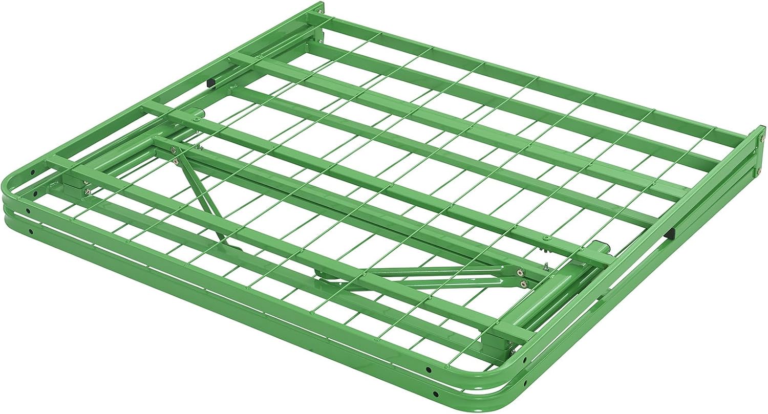 Modway Horizon Queen Bed Frame In Gray - Replaces Box Spring - Folding Metal Mattress Bed Frame