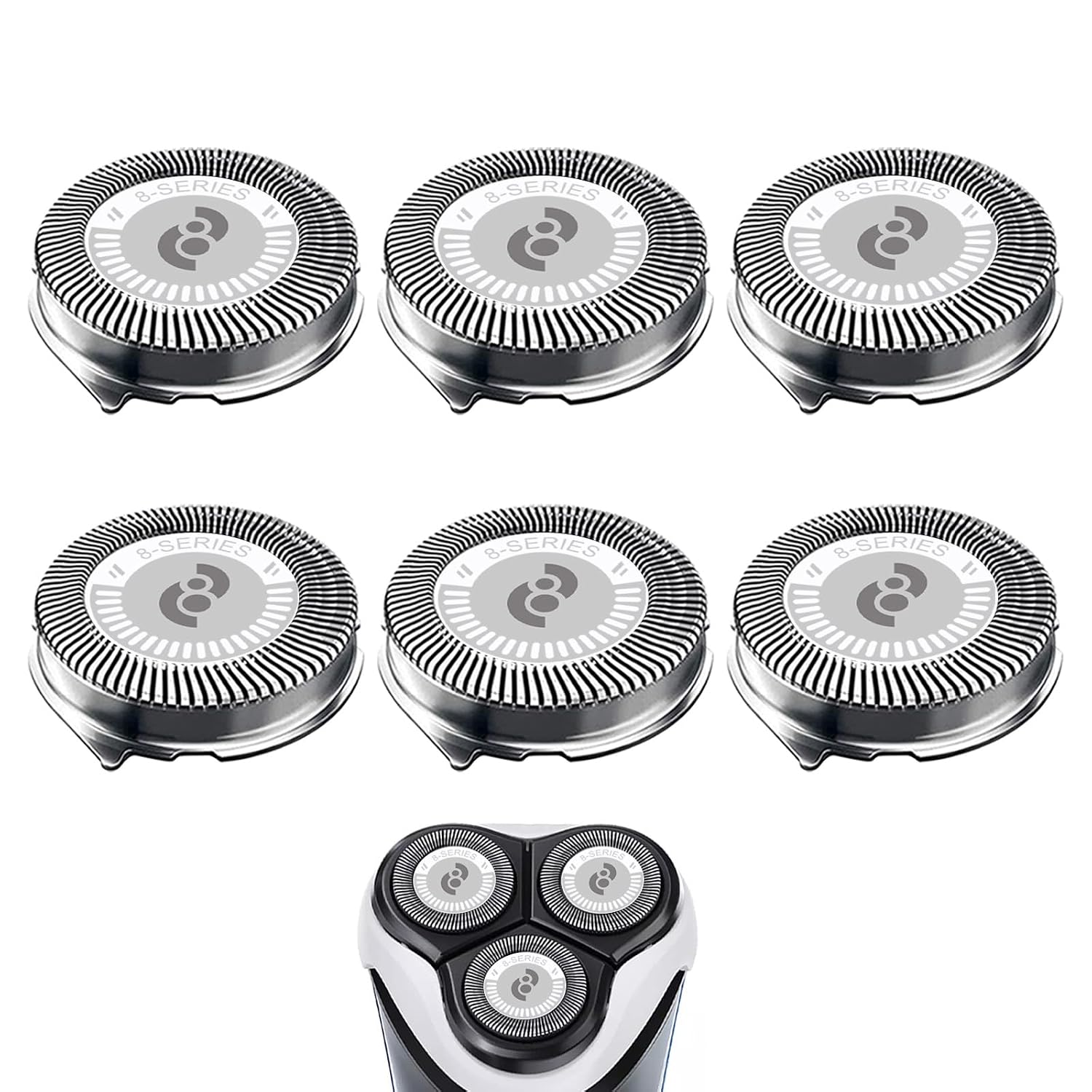 HQ8 Replacement Heads for Philips Norelco Aquatec Shaver, 9 PCS/Pack