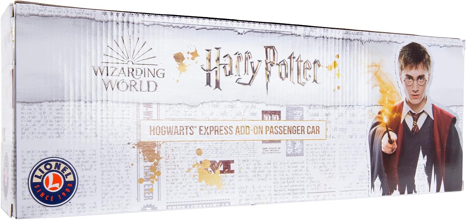 Lionel Hogwarts Add-On Coach Car, O Gauge Model Train Car, Harry Potter Passenger Coach with Interior Illumination