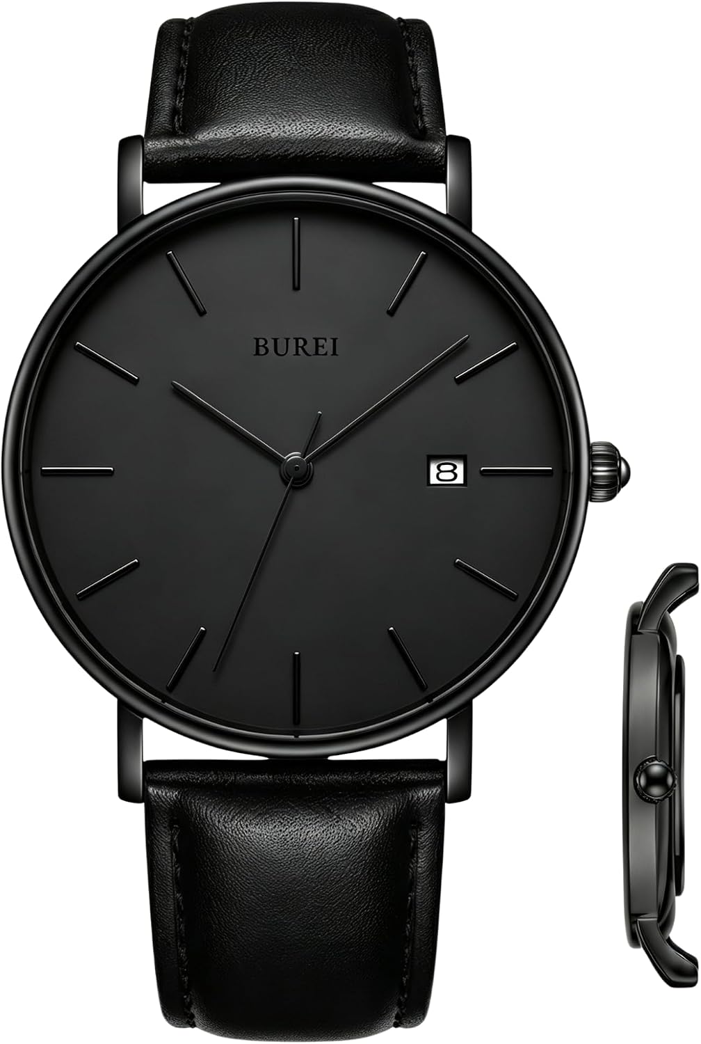BUREI Men Wrist Watches Fashion Minimalist Thin Analog Quartz Waterproof Watches for Men, Refined Gifts for Men, Boyfriend, Husband, Dad