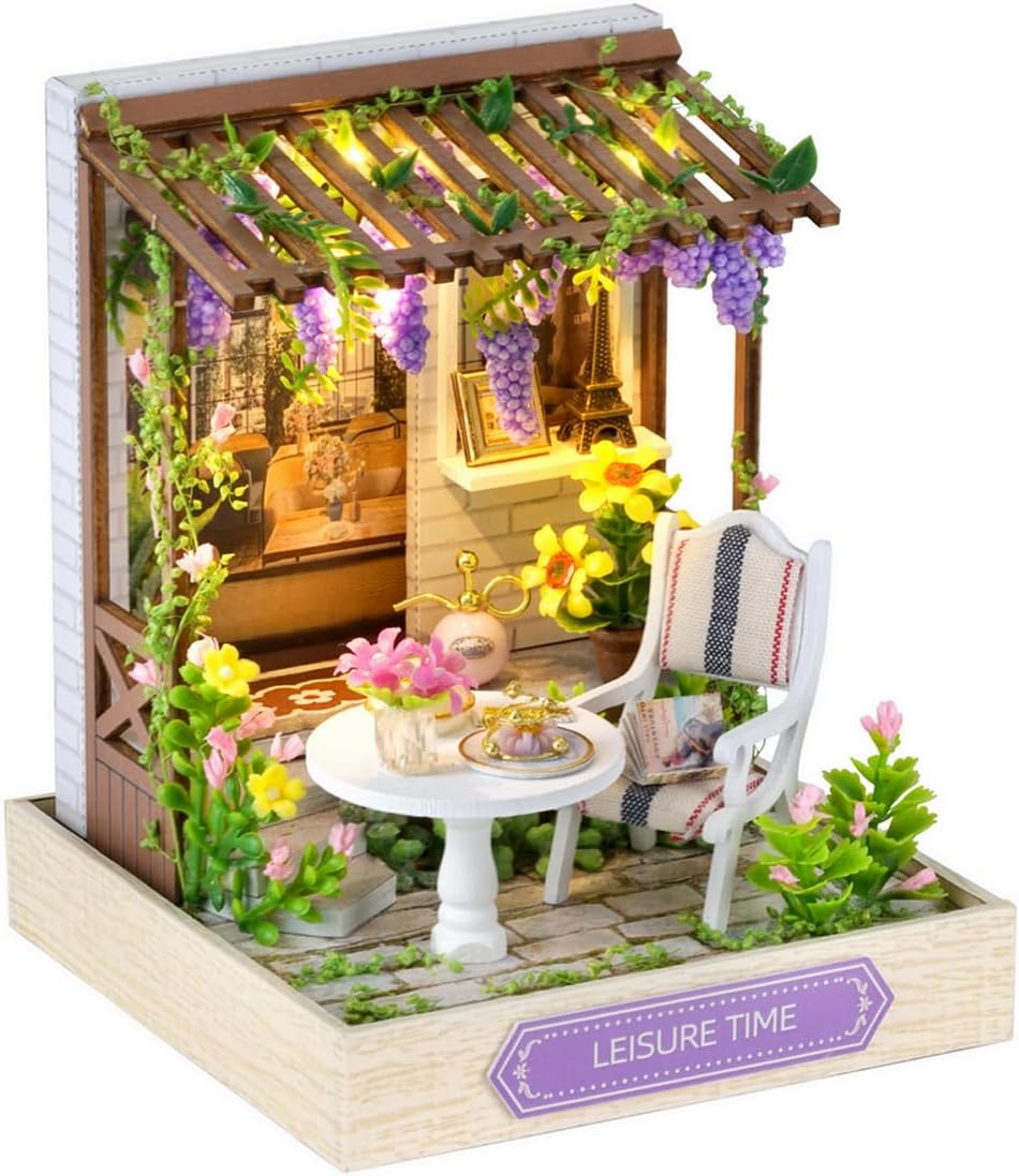 CUTEROOM DIY Doll Room Miniature Furniture Wooden House Kit-Study Room