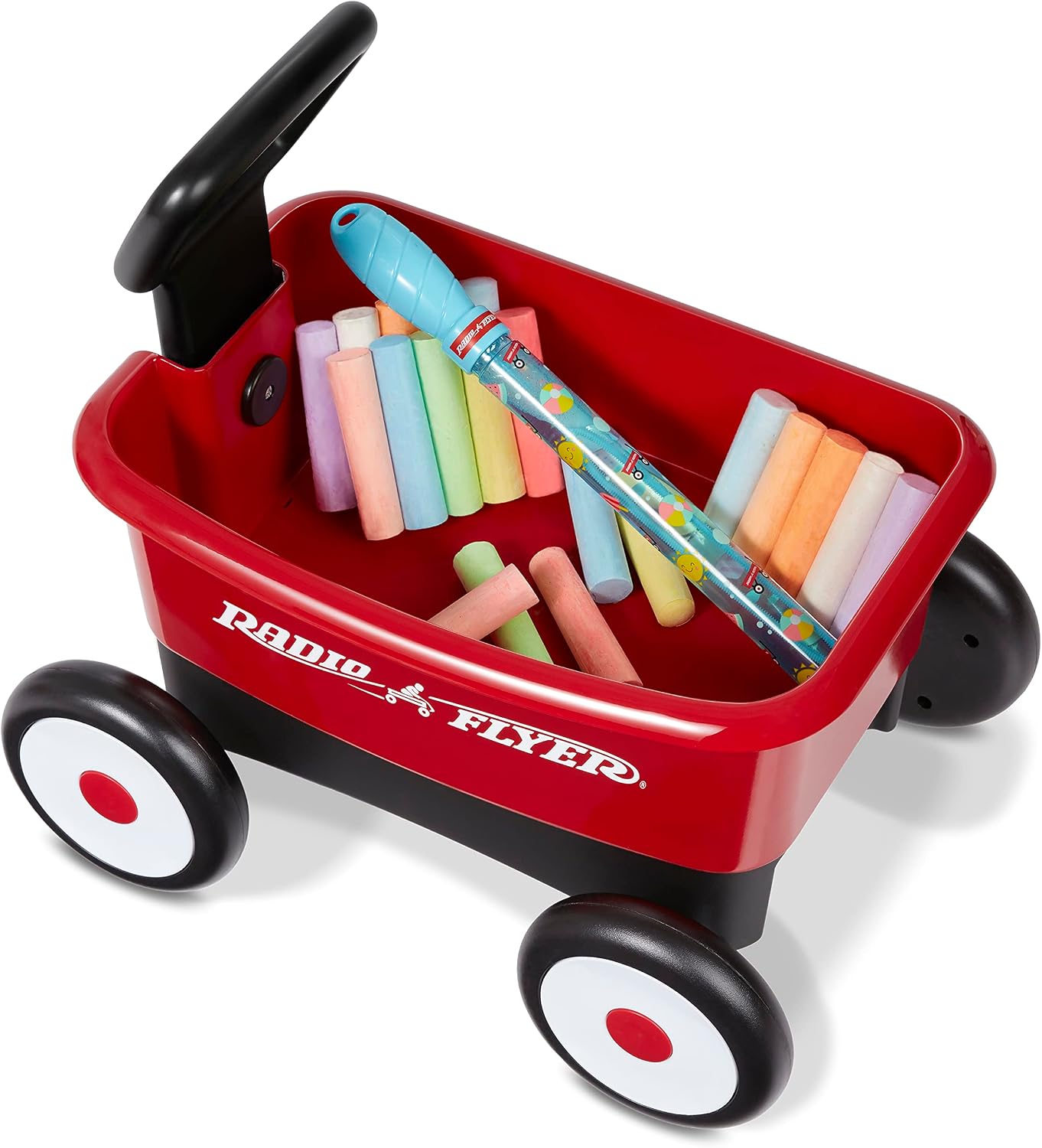 Radio Flyer Push & Pull Walker Wagon with Teddy Bear, Ages 1-4 Years, Red