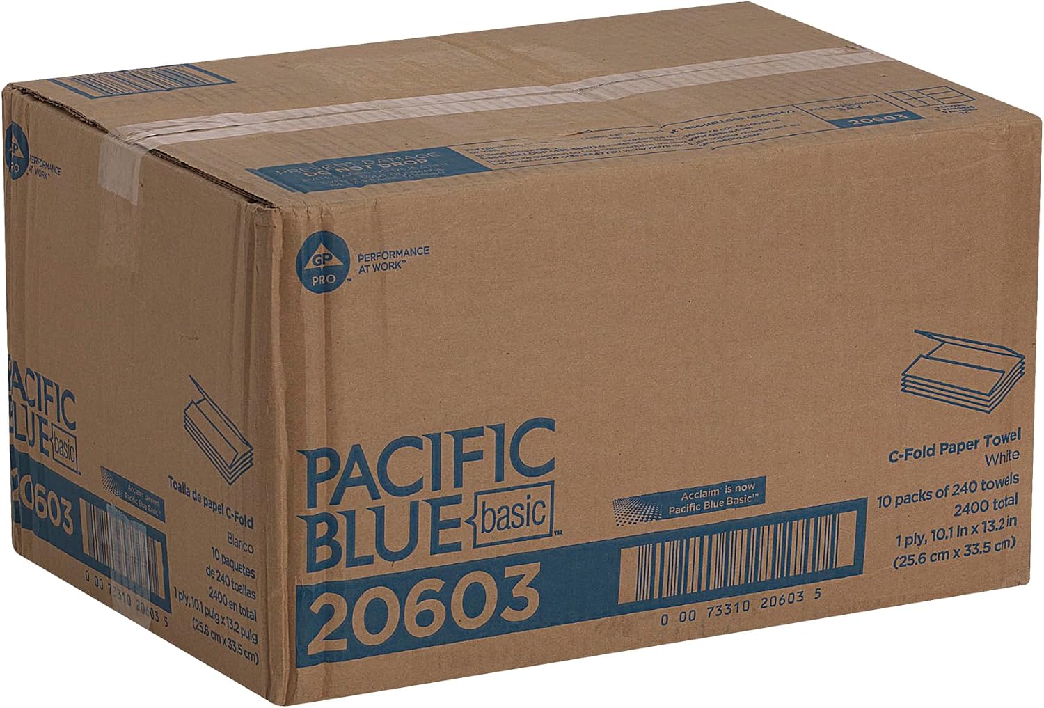 Pacific Blue Select by Georgia-Pacific PRO C-Fold Premium 2-Ply Paper Towels, White, 3.6” Folded Width, 120 Towels Per Pack, 12 Packs Per Case, 23000 | 1440 Sheets Total, 120 Sheets Per Unit, White, High Absorbency, Soft Feel, Dispenser Compatible, Comme…